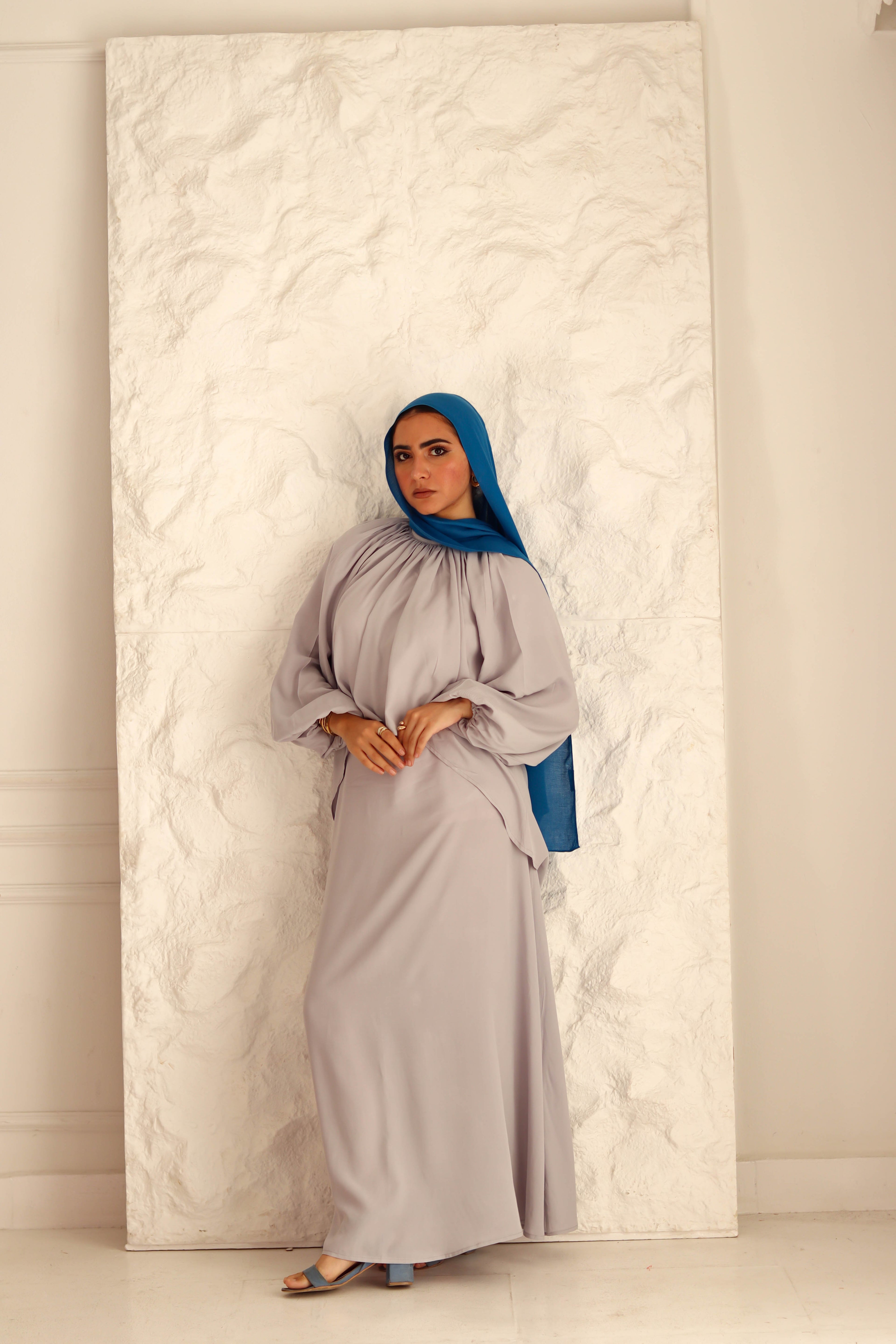 Nara Set|Blouse|Skirt In Grey