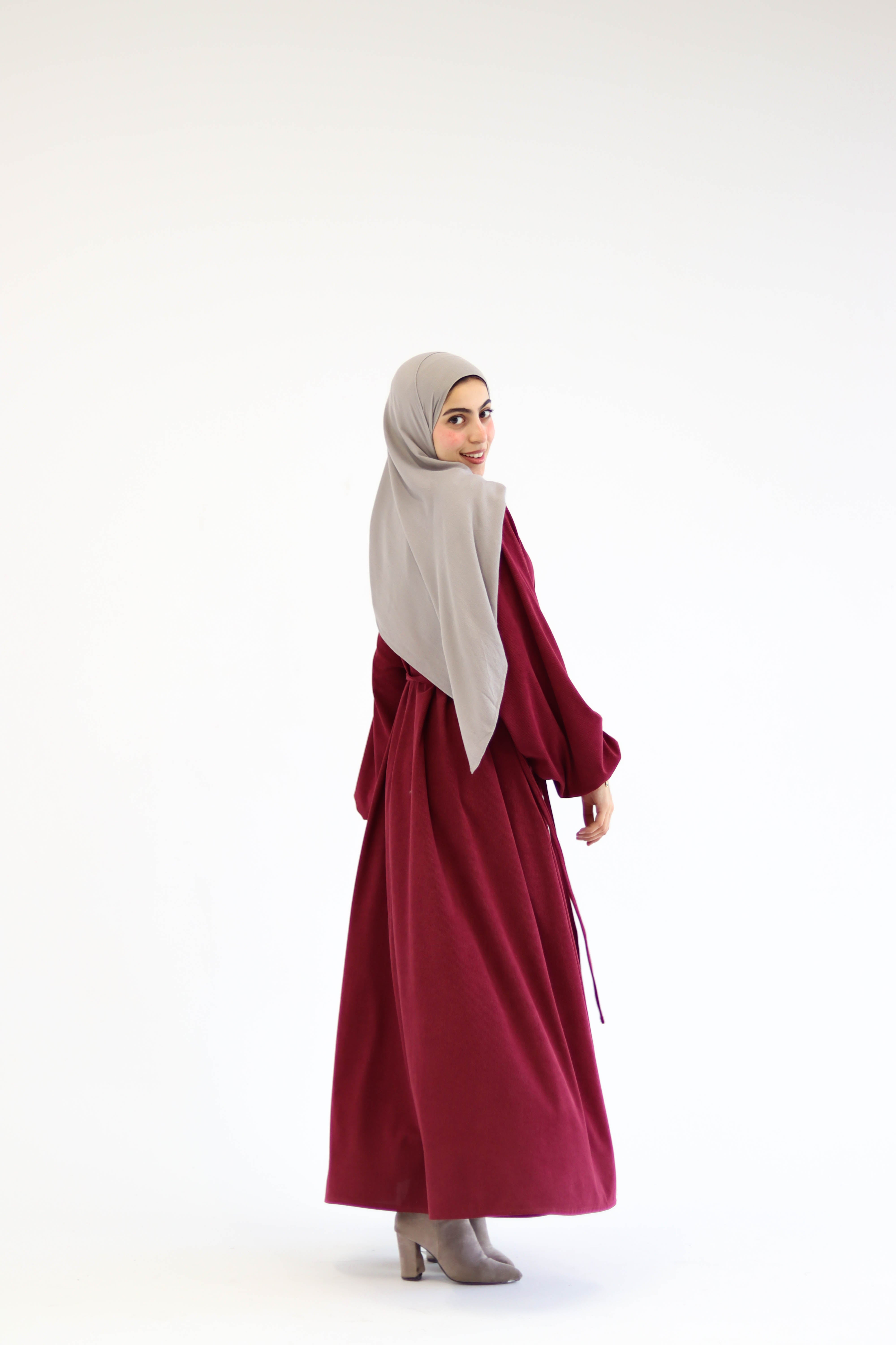 Folloria Dress In Burgundy