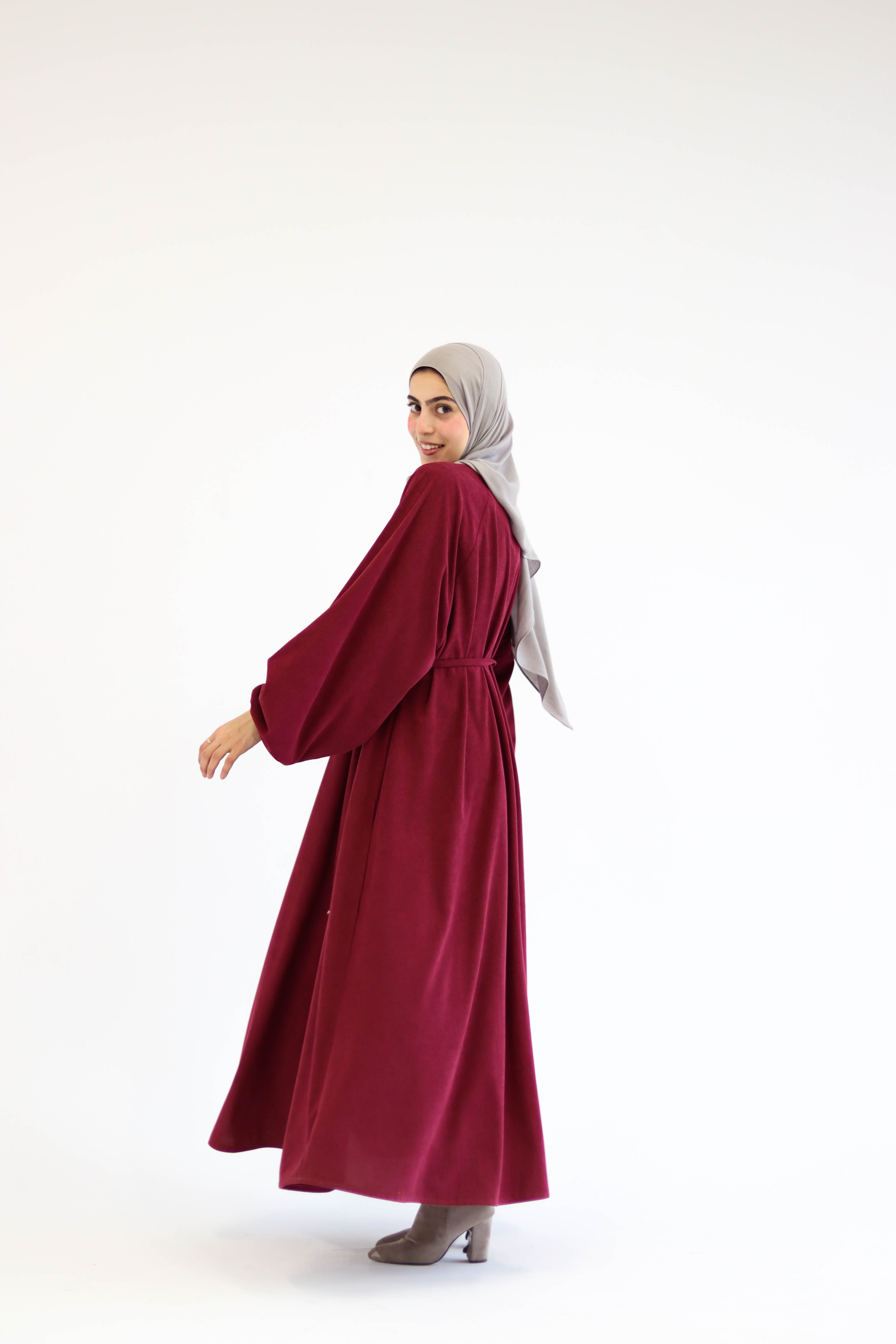 Folloria Dress In Burgundy