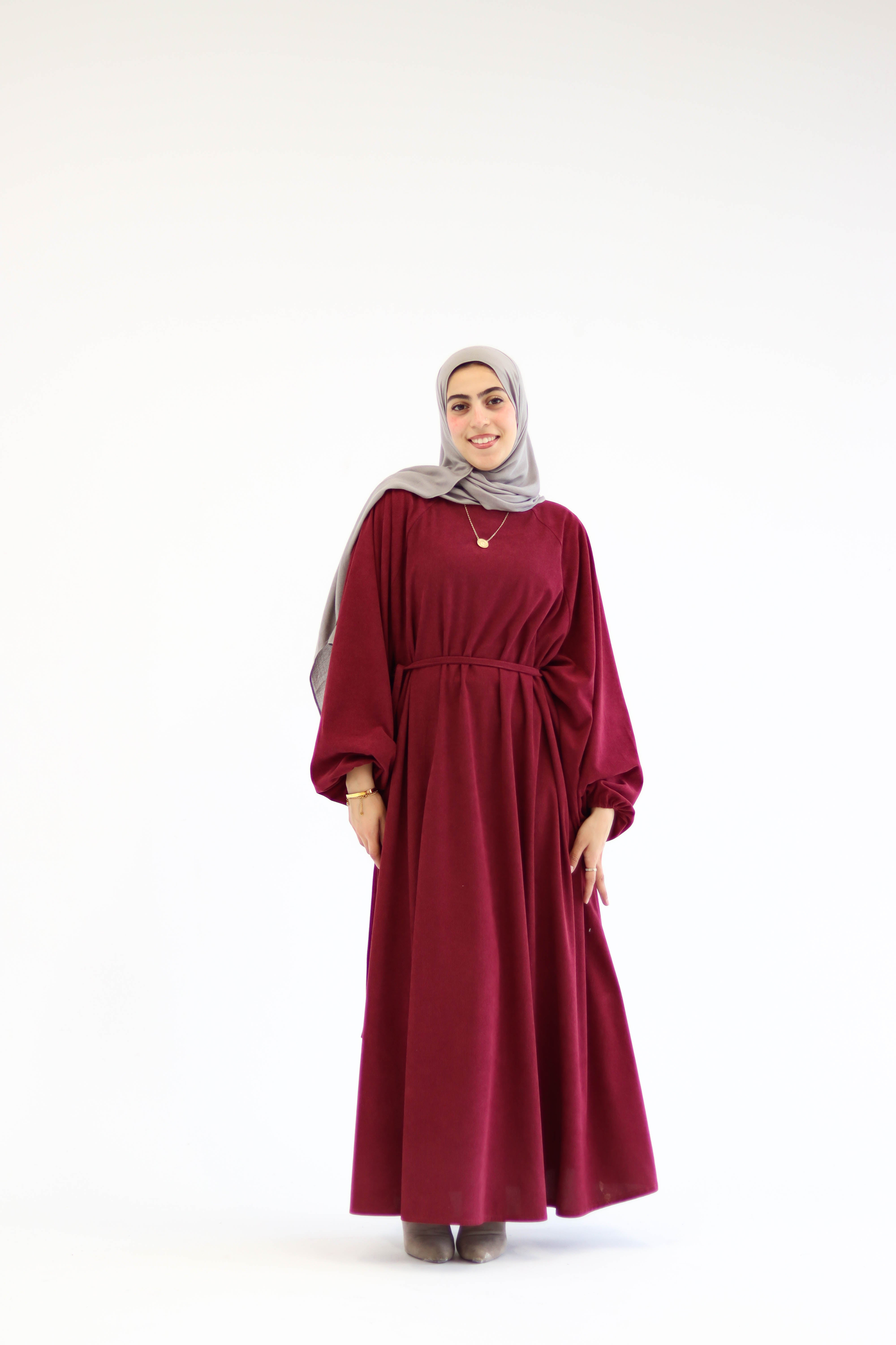 Folloria Dress In Burgundy