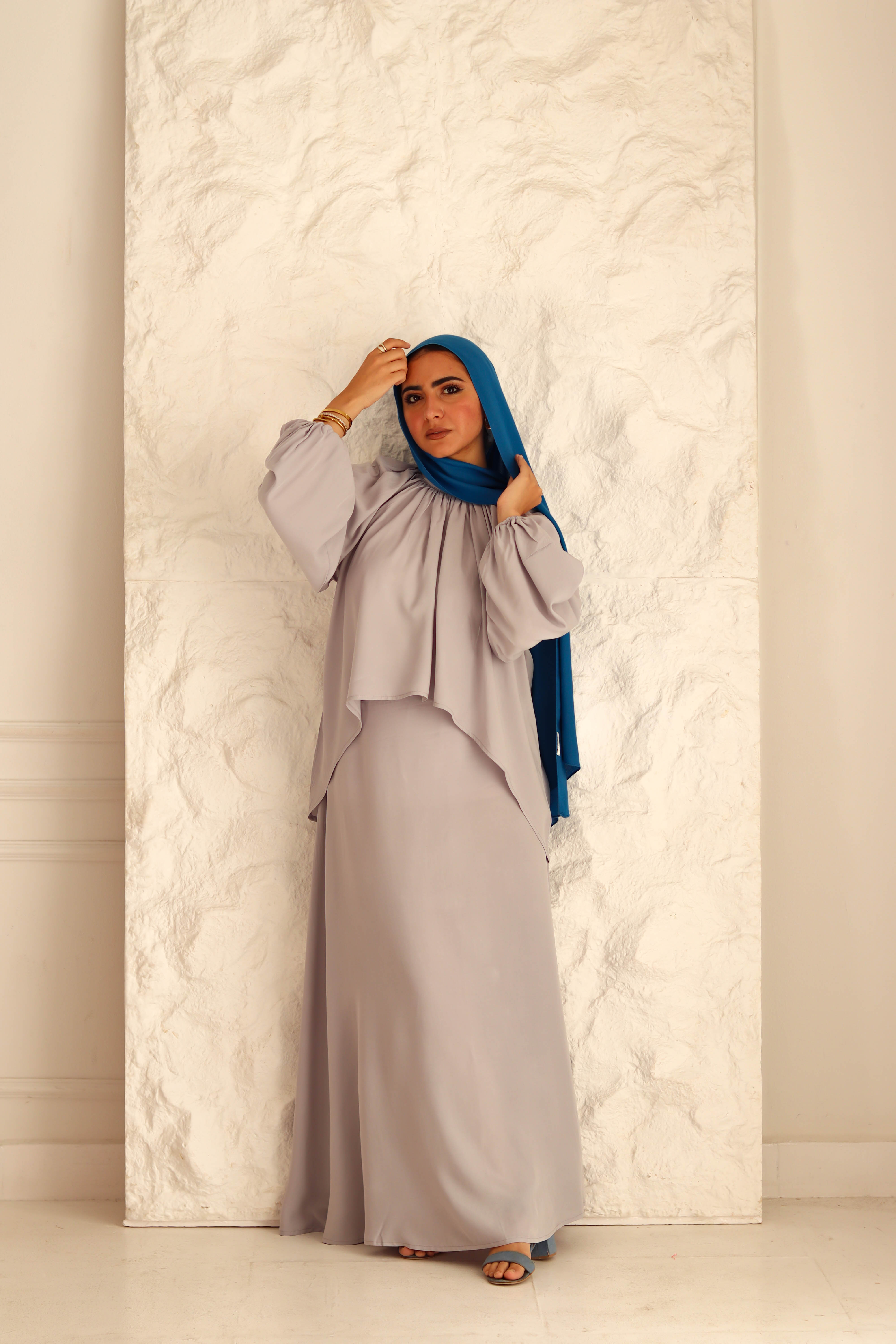 Nara Set|Blouse|Skirt In Grey