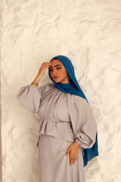 Nara Set|Blouse|Skirt In Grey