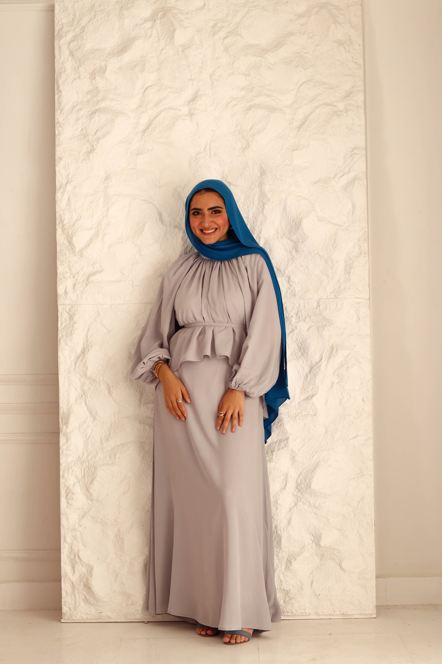 Nara Set|Blouse|Skirt In Grey