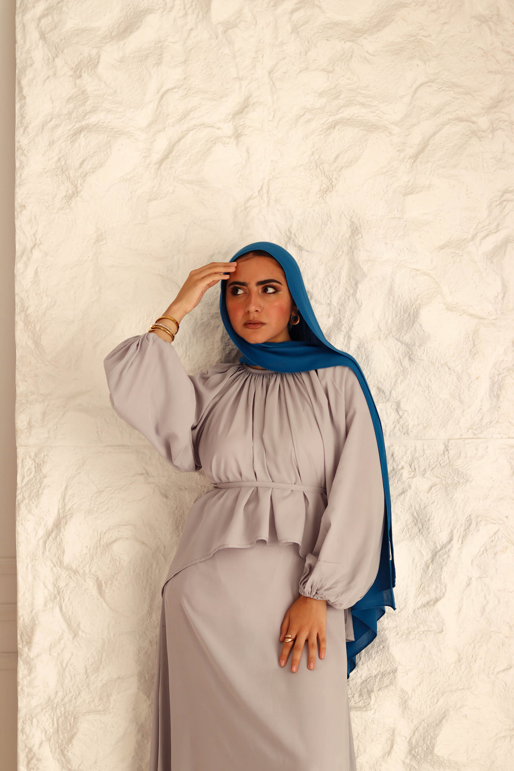 Nara Set|Blouse|Skirt In Grey