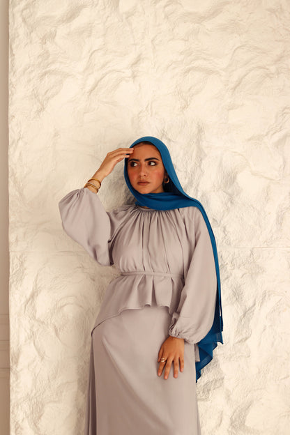Nara Set|Blouse|Skirt In Grey