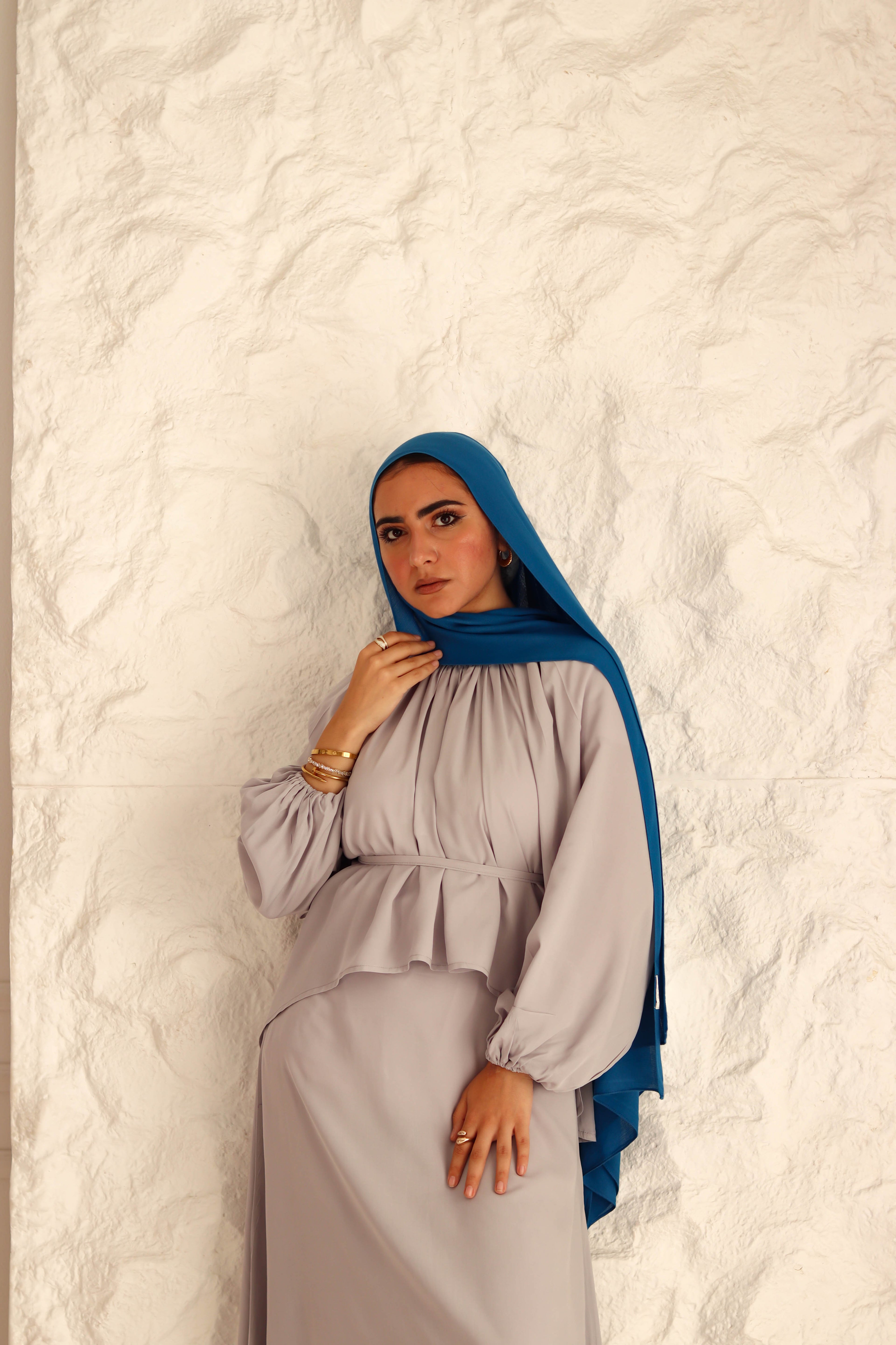 Nara Set|Blouse|Skirt In Grey