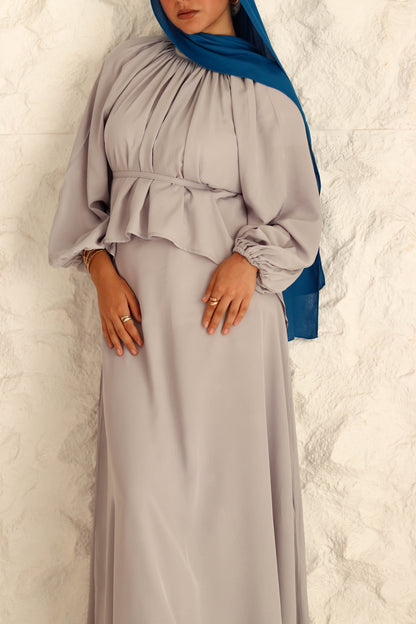 Nara Set|Blouse|Skirt In Grey