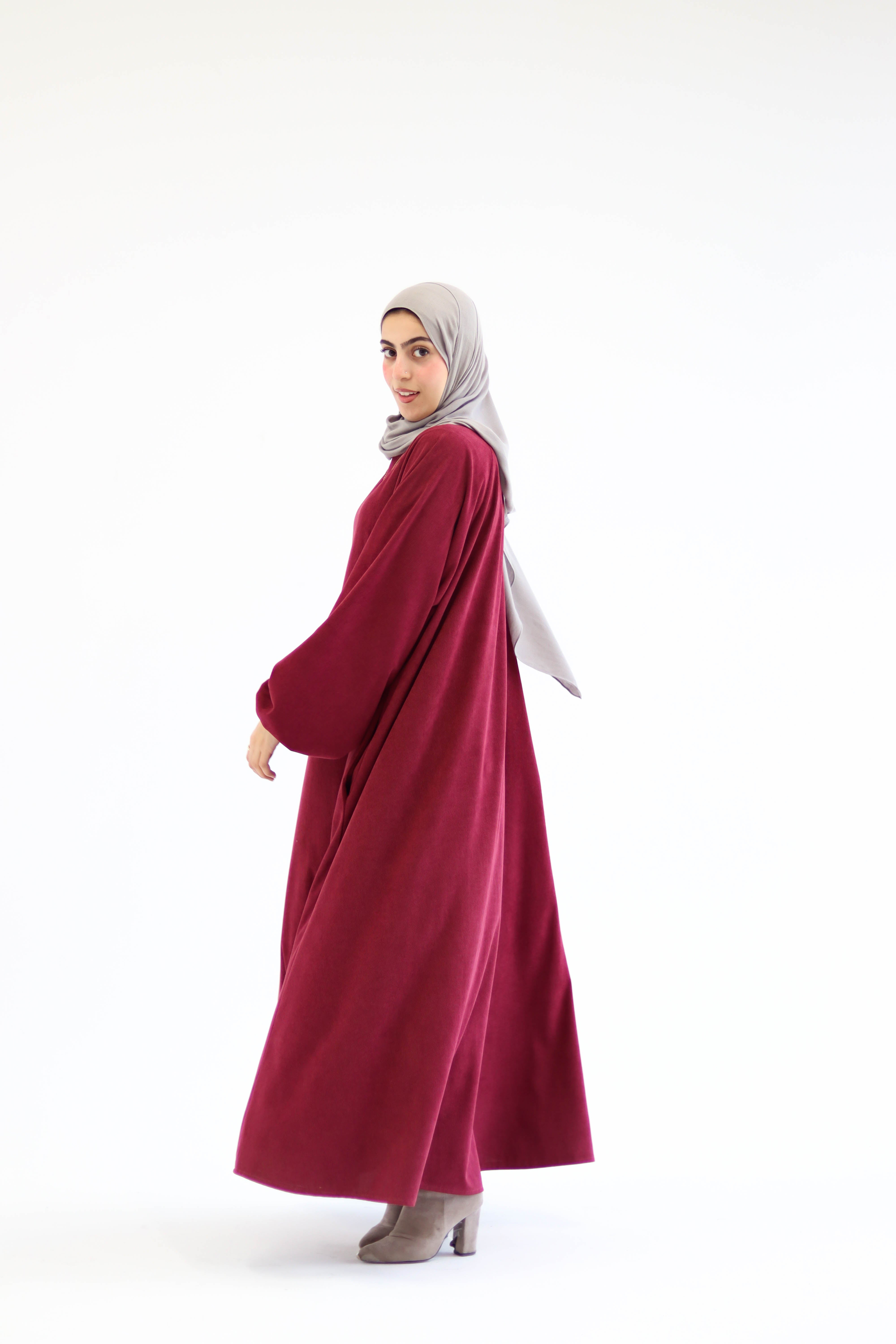 Folloria Dress In Burgundy