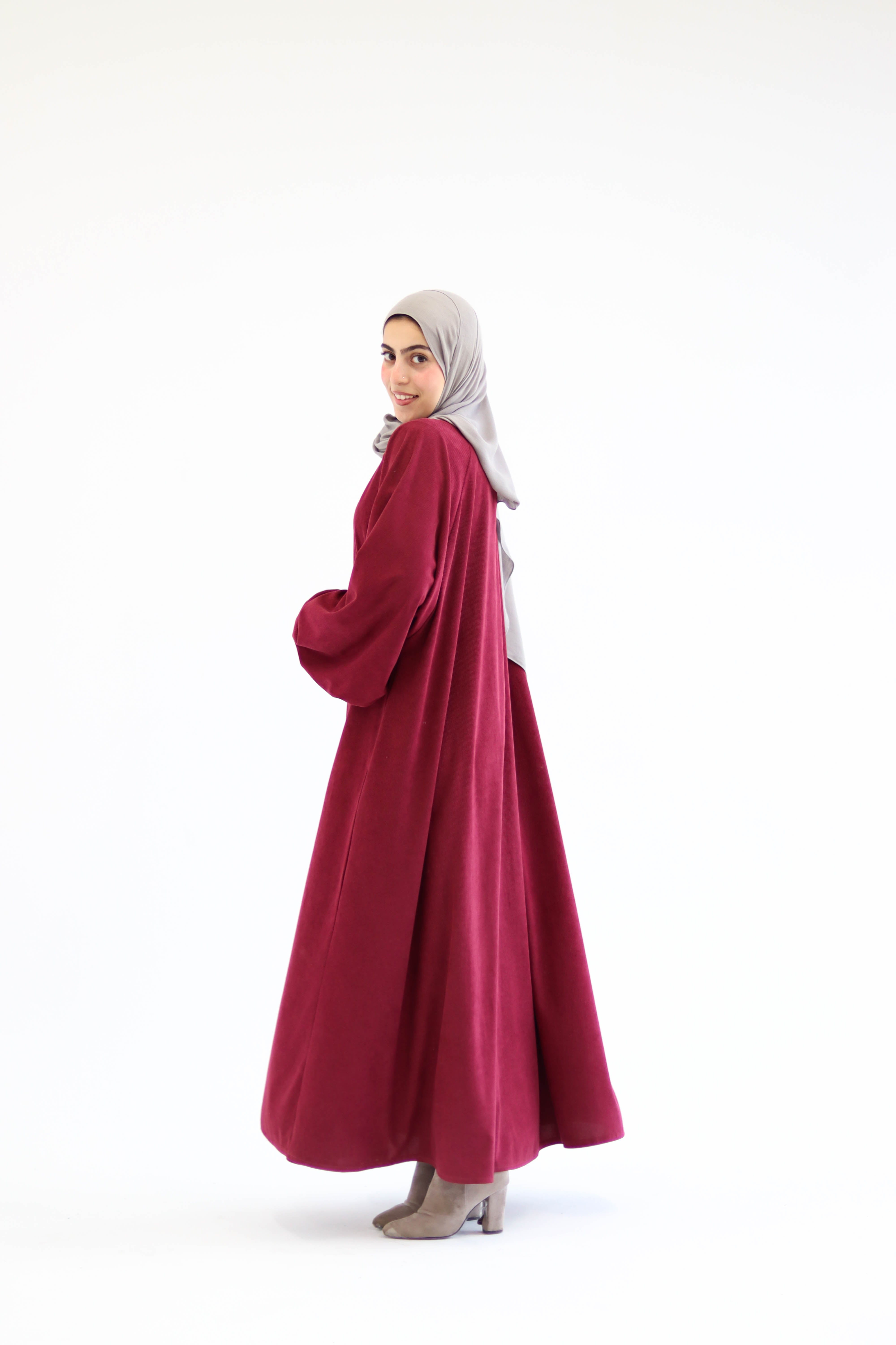 Folloria Dress In Burgundy