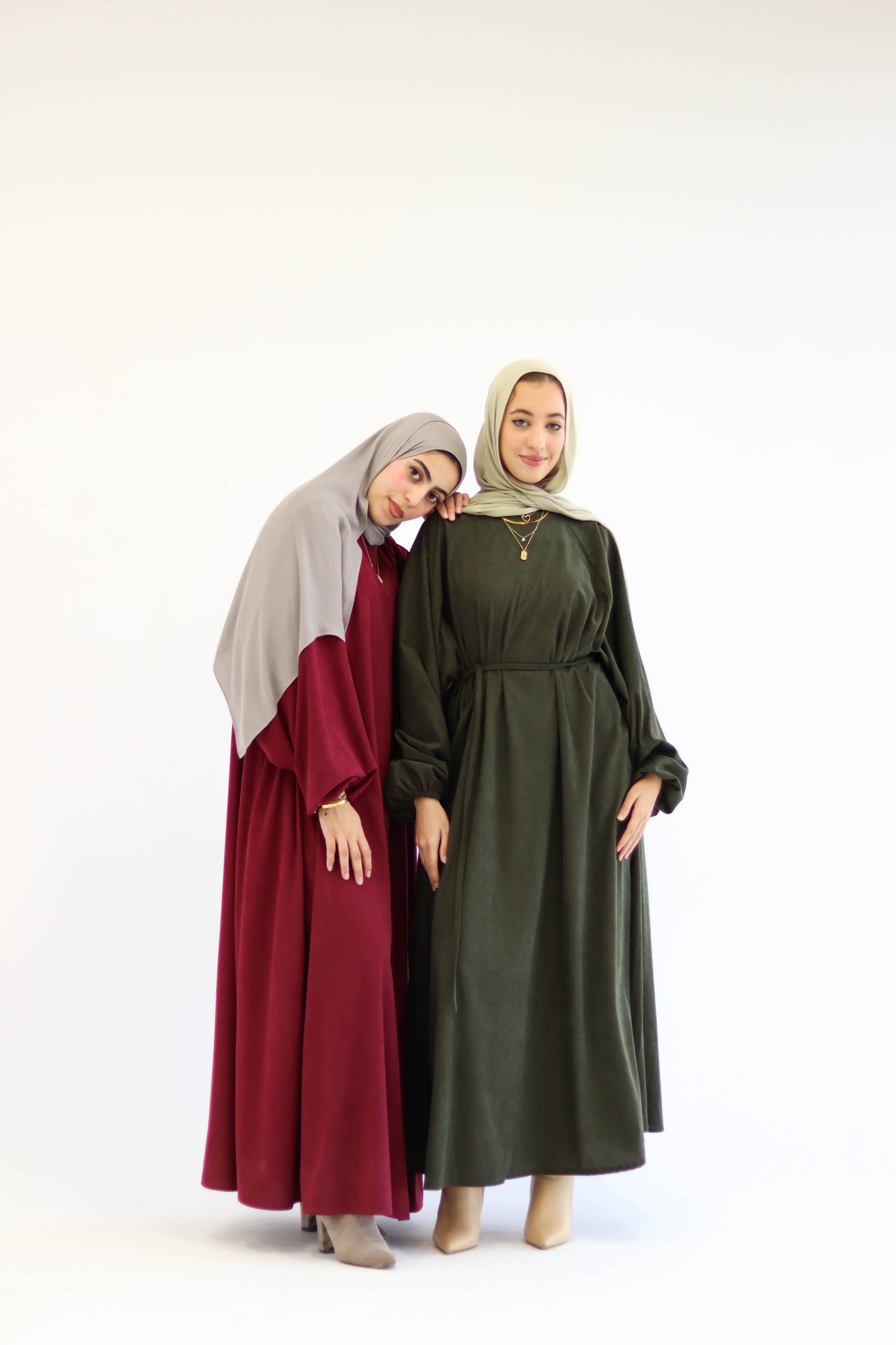 Folloria Dress In Olive-Green