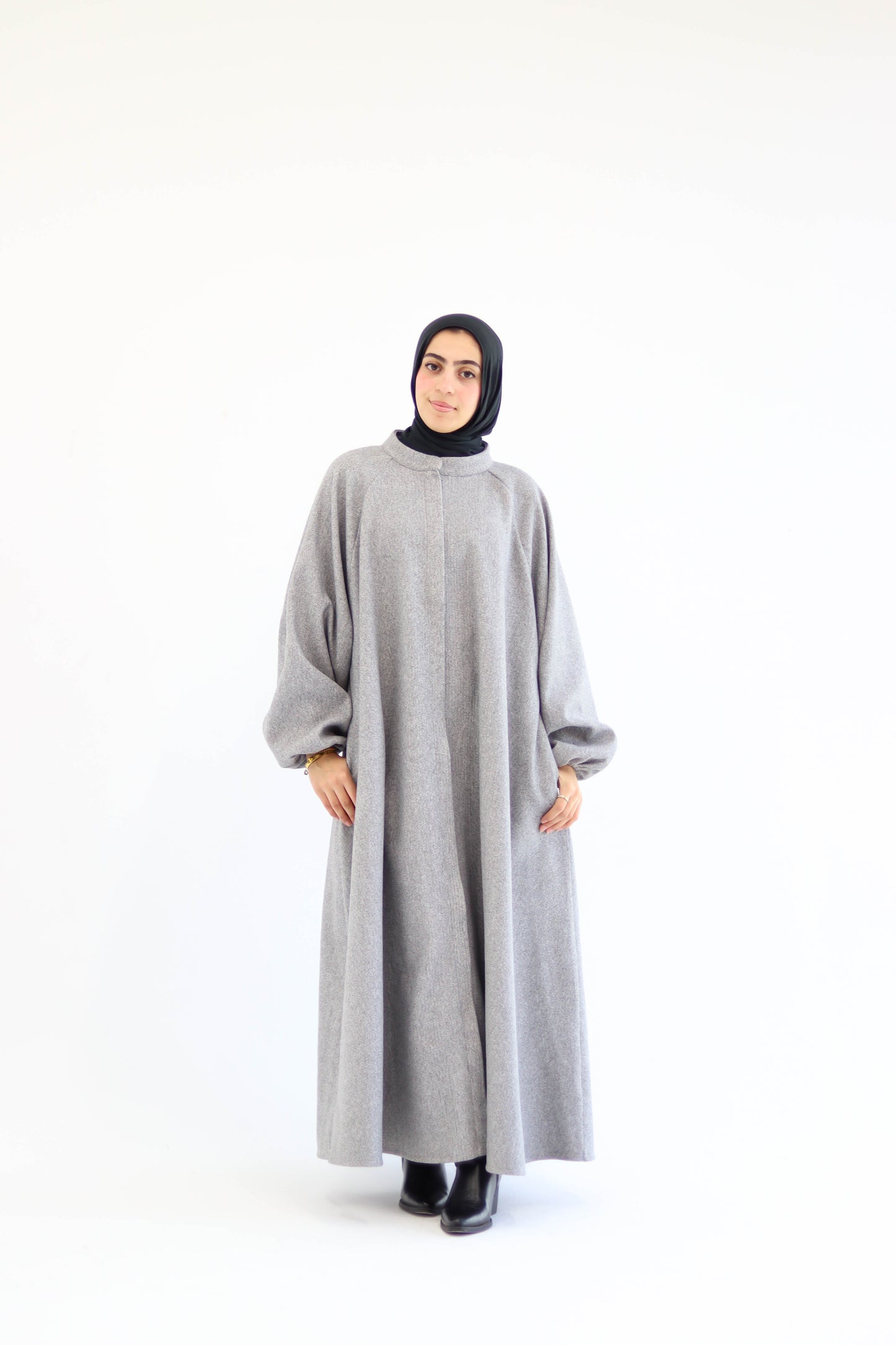 Tiana Dress Coat In Grey