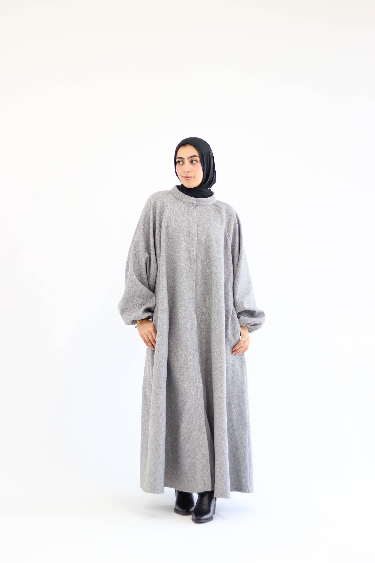 Tiana Dress Coat In Grey