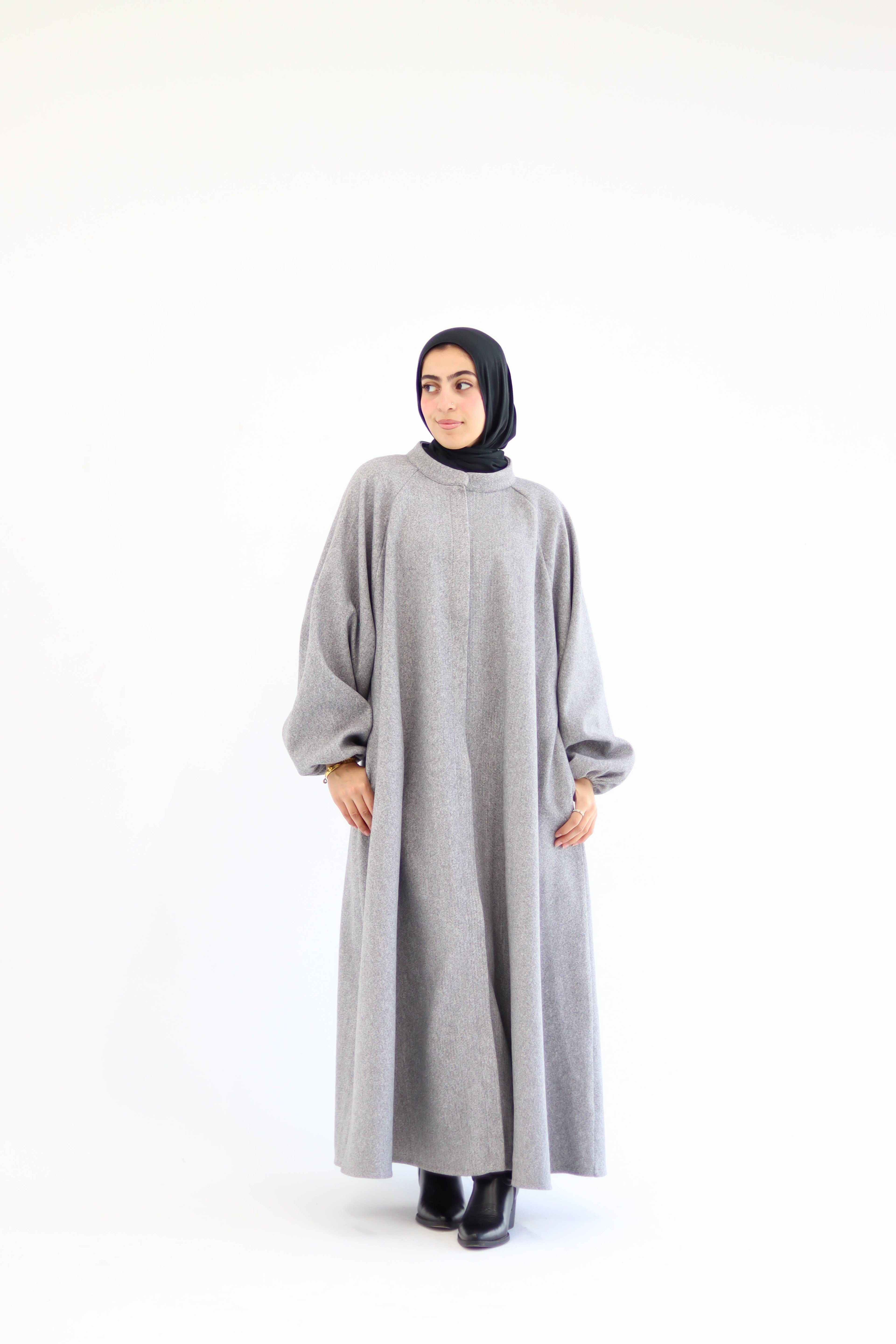 Tiana Dress Coat In Grey