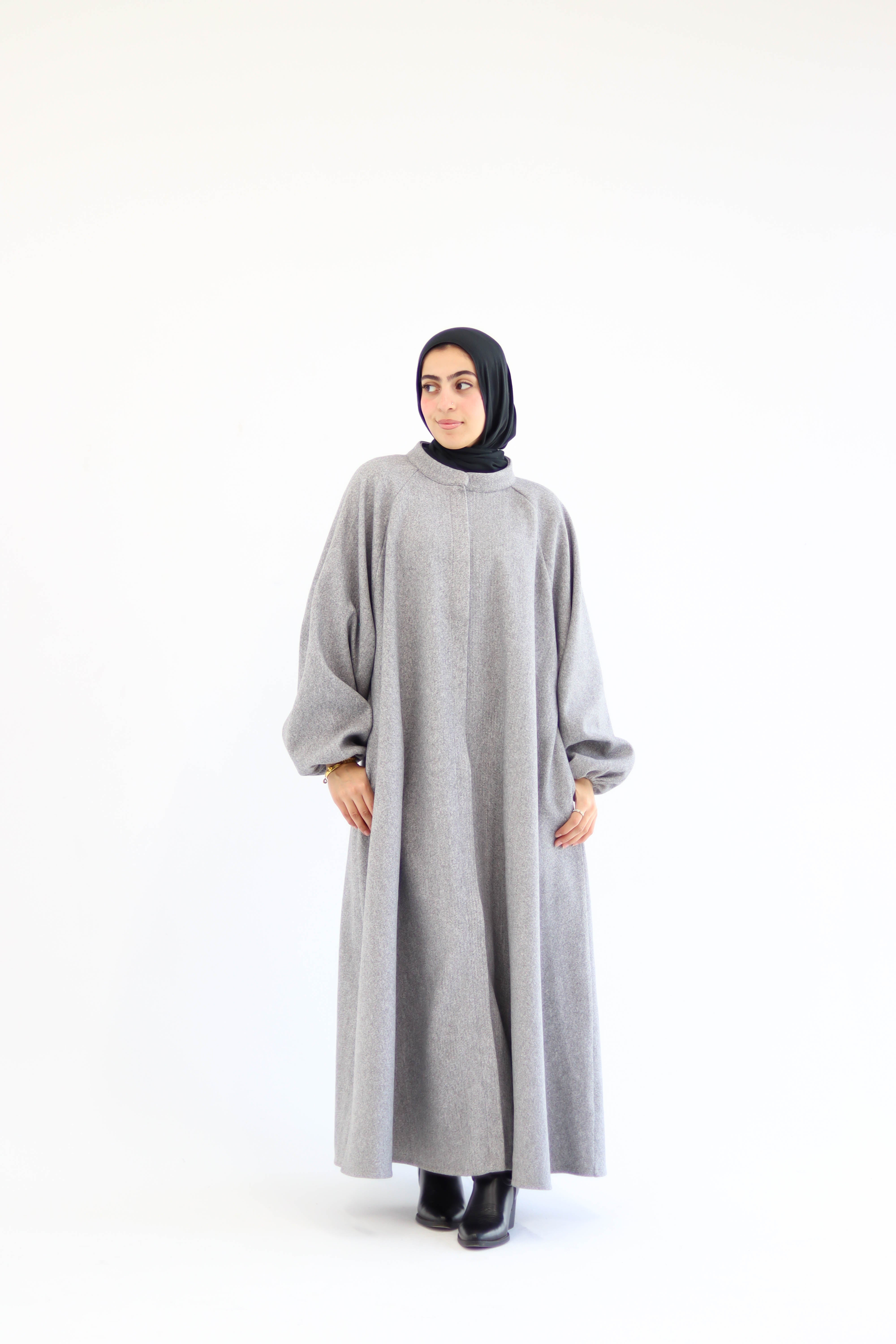Tiana Dress Coat In Grey