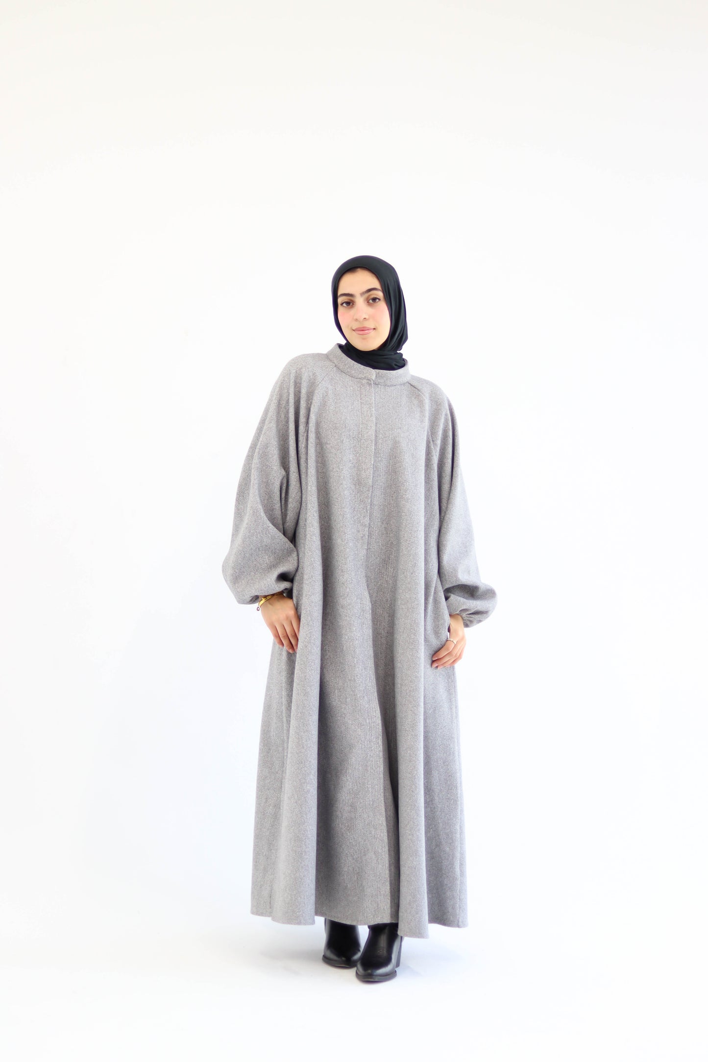 Tiana Dress Coat In Grey