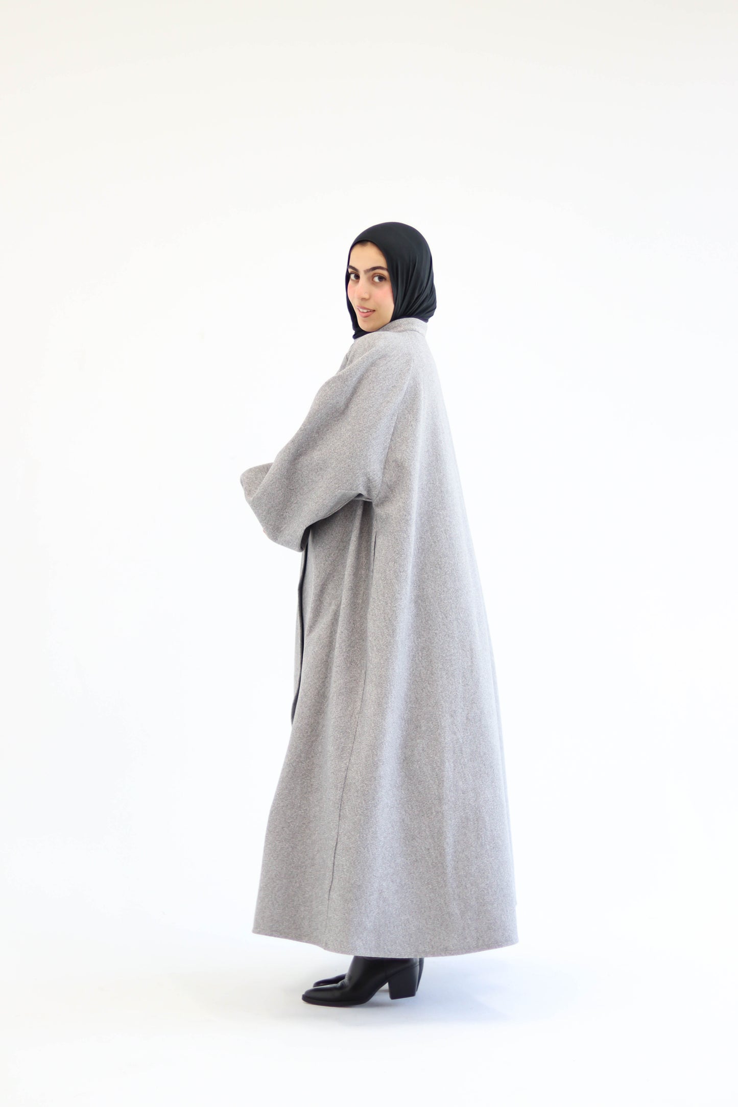 Tiana Dress Coat In Grey
