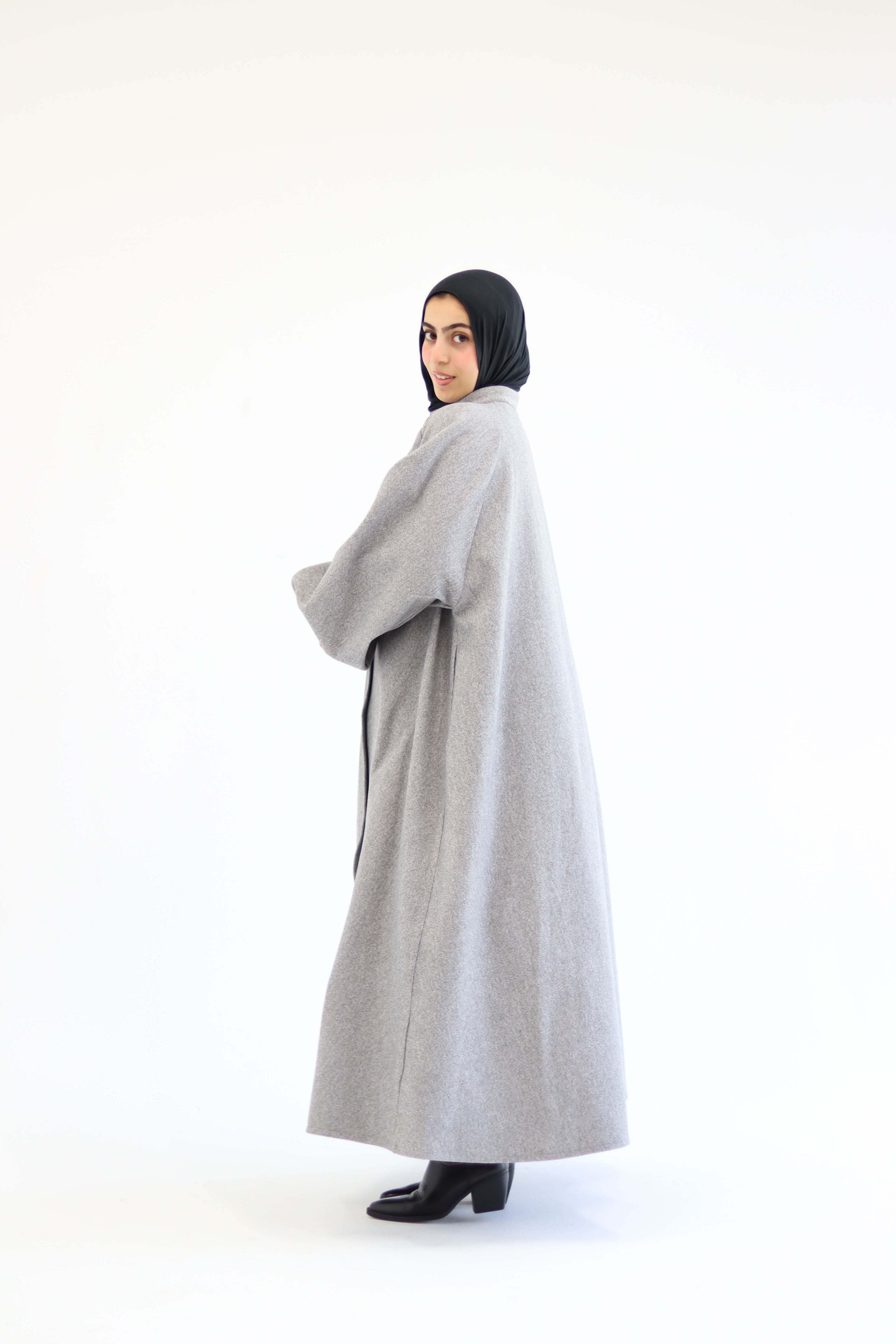 Tiana Dress Coat In Grey