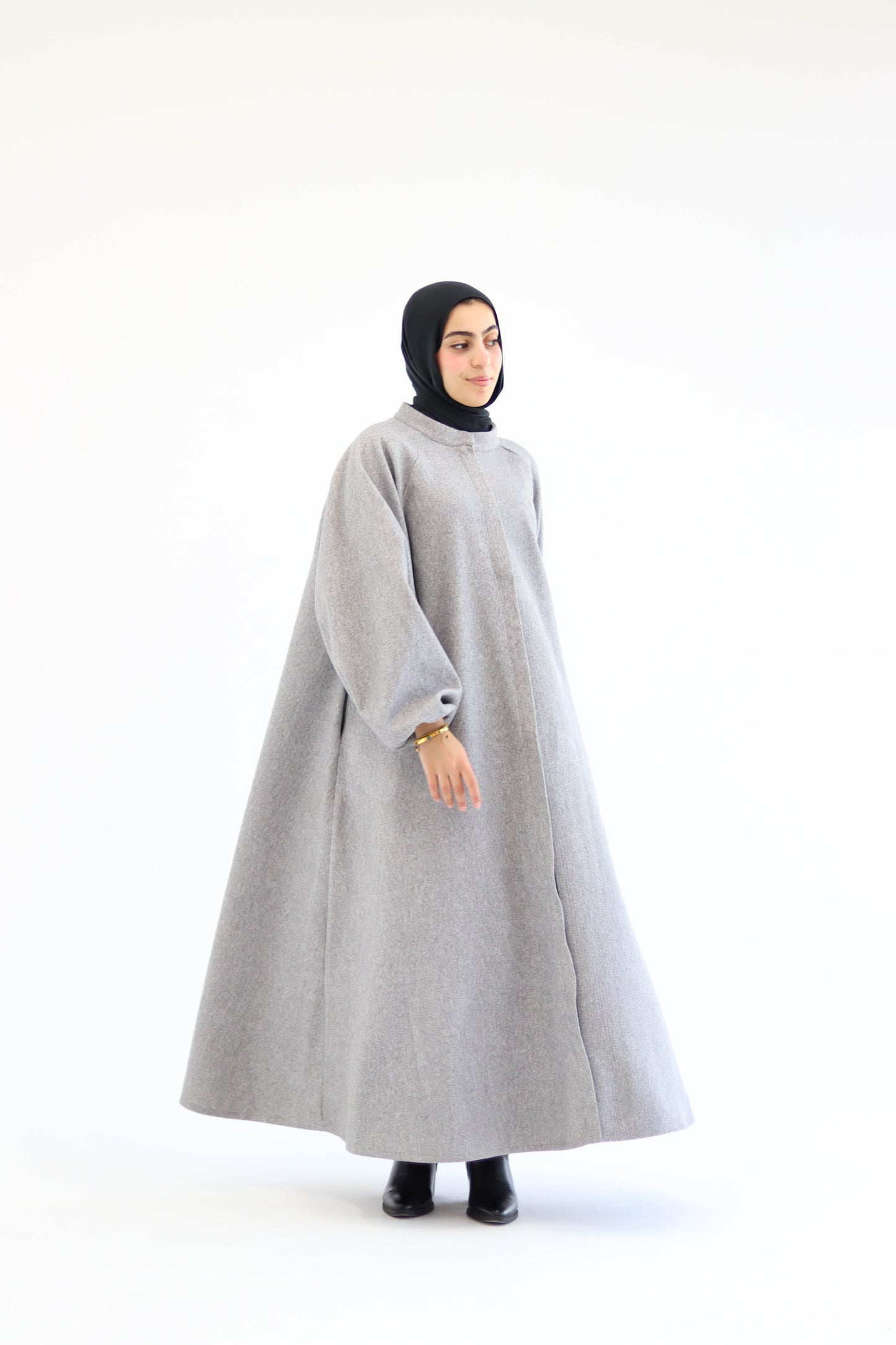Tiana Dress Coat In Grey