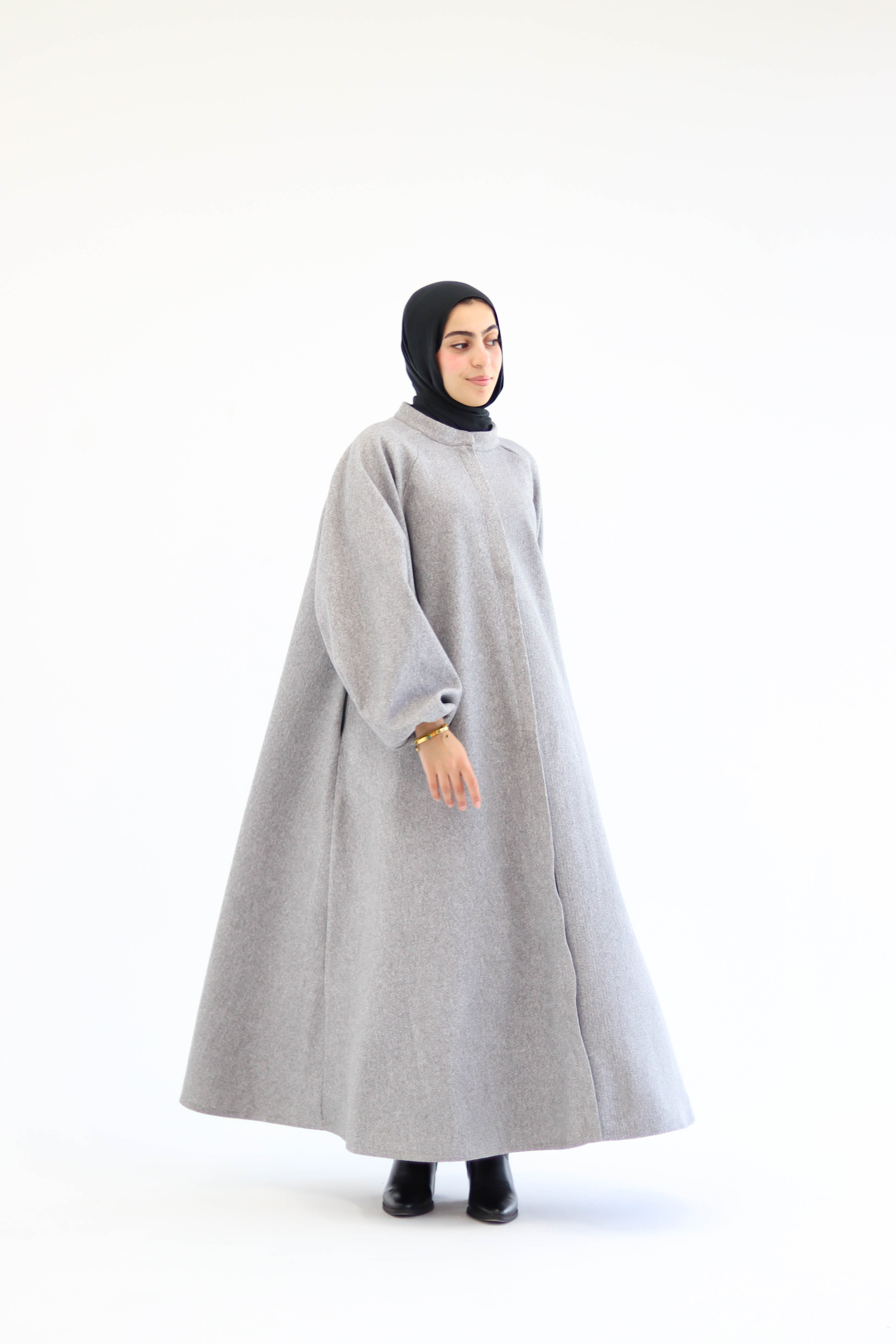 Tiana Dress Coat In Grey