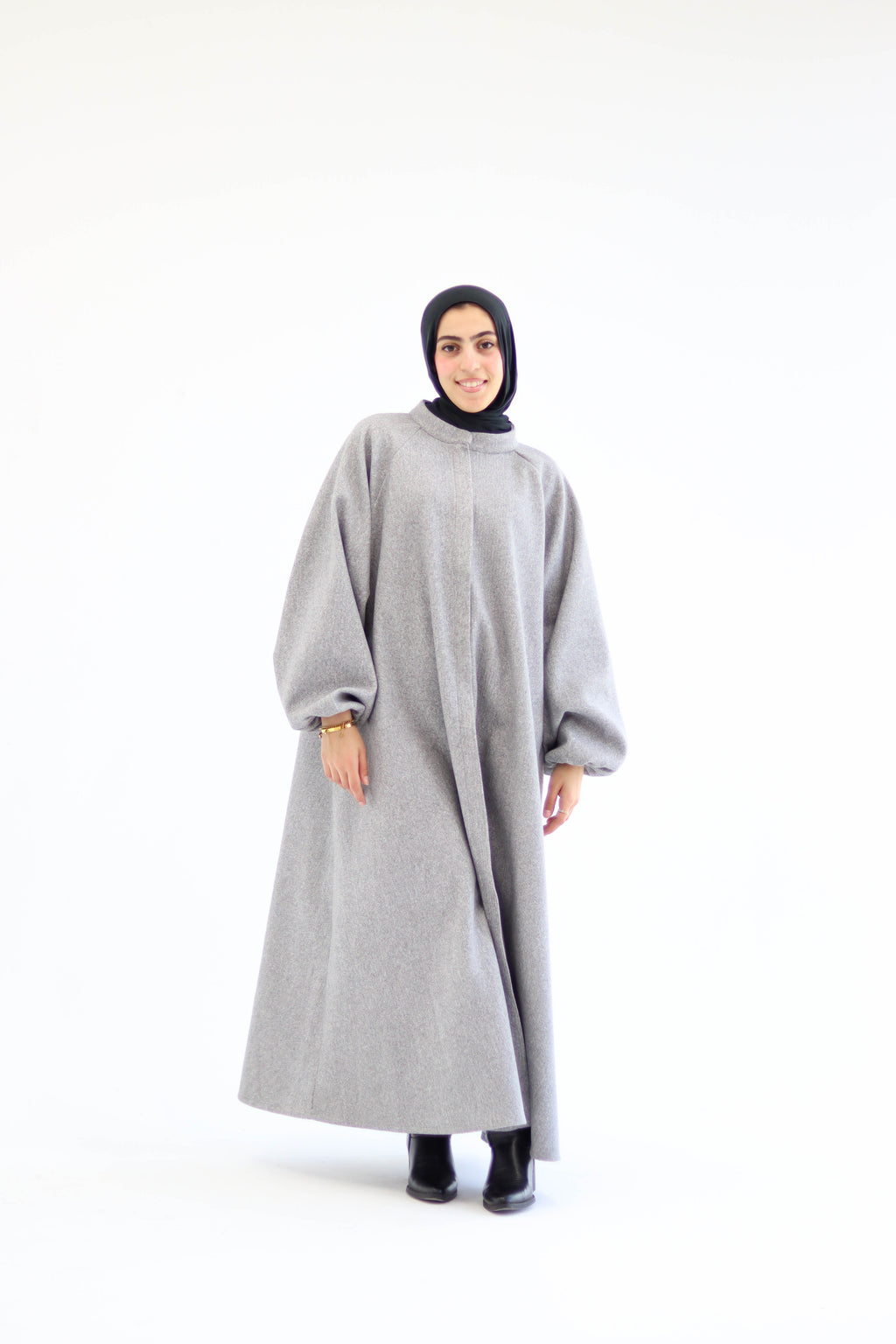 Tiana Dress Coat In Grey