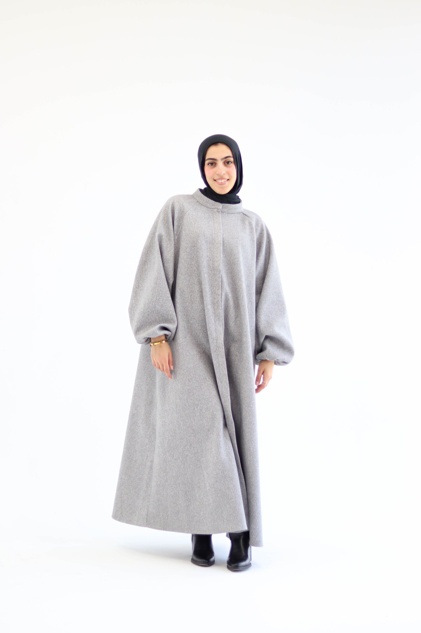 Tiana Dress Coat In Grey