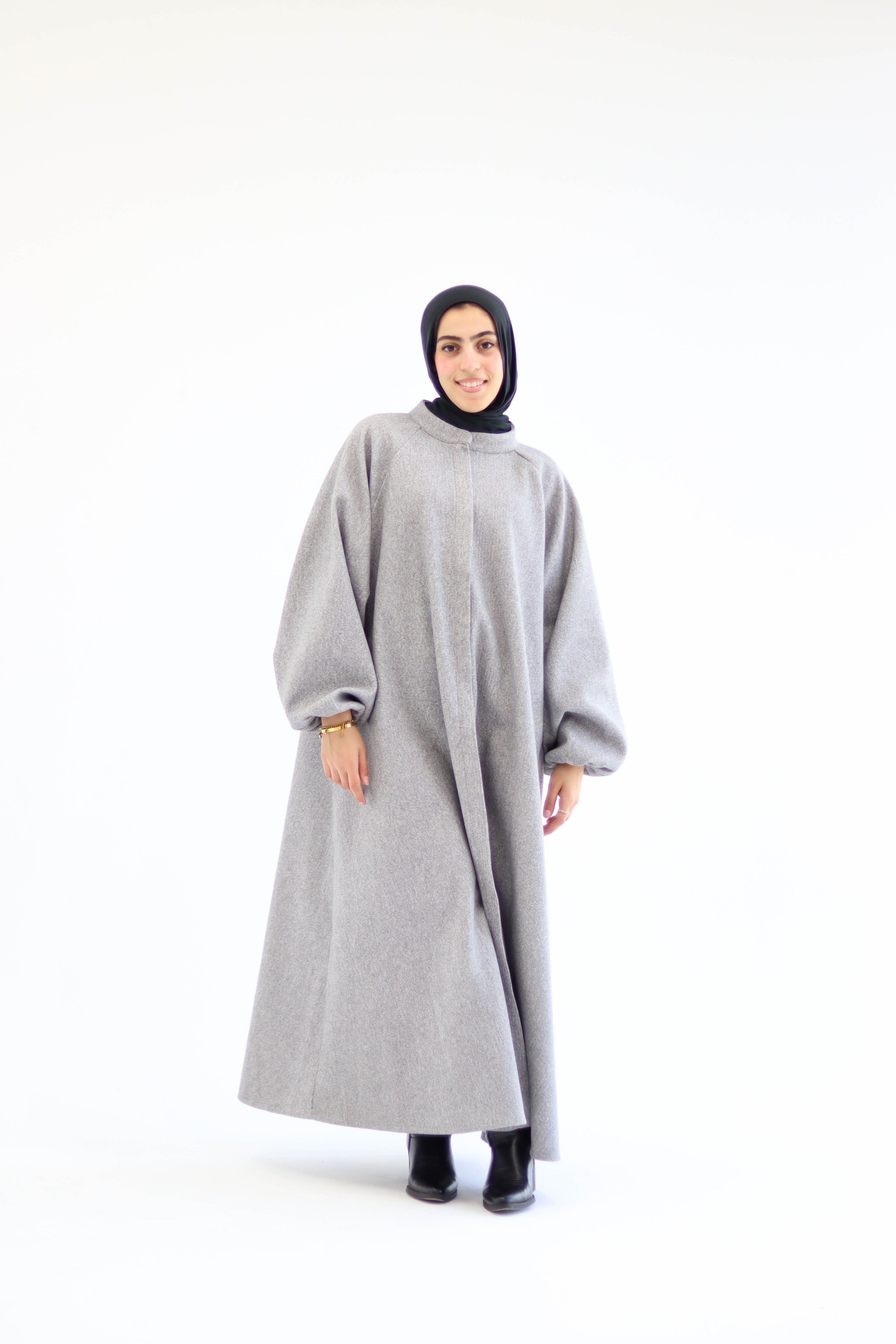 Tiana Dress Coat In Grey