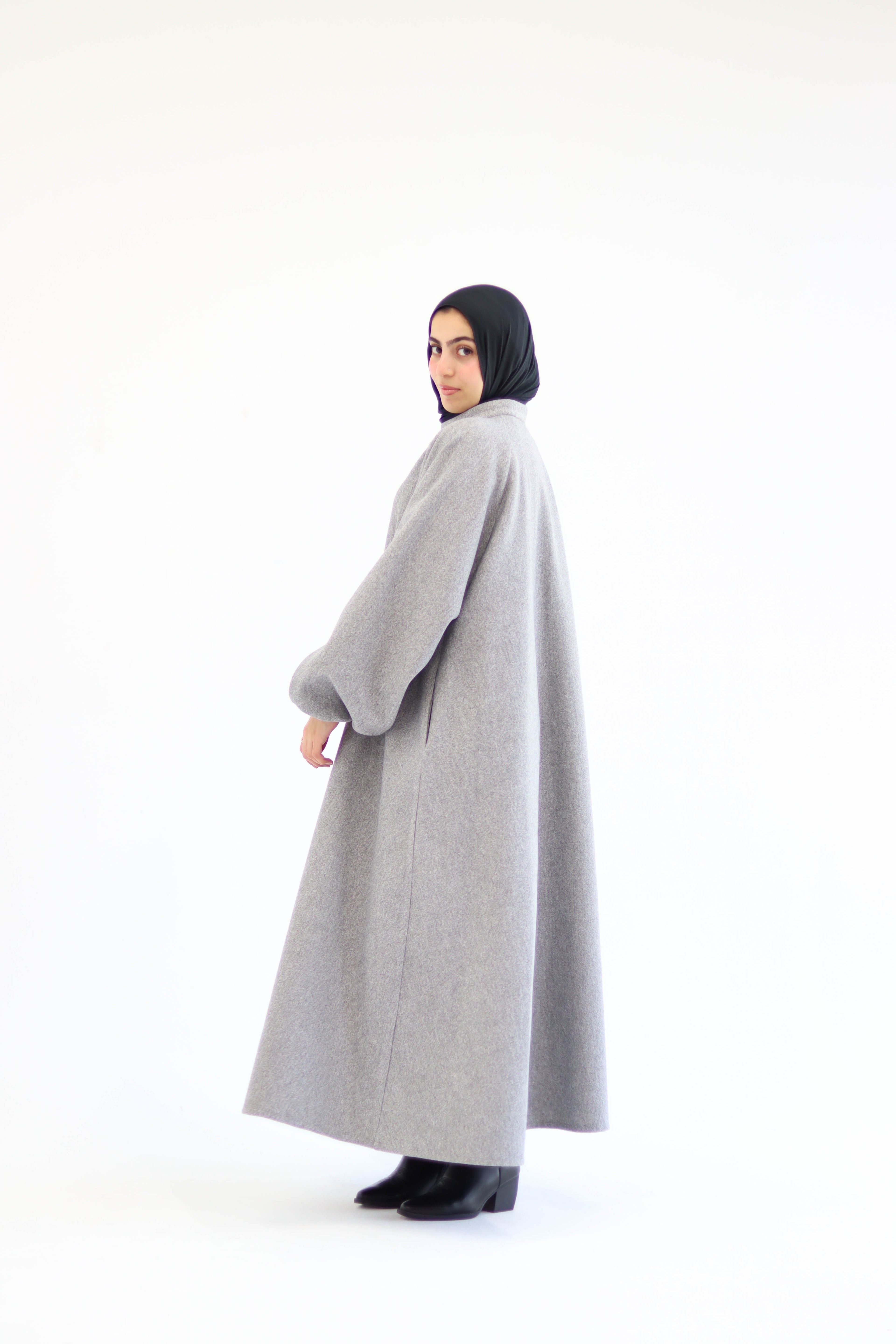 Tiana Dress Coat In Grey