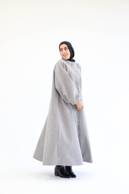 Tiana Dress Coat In Grey