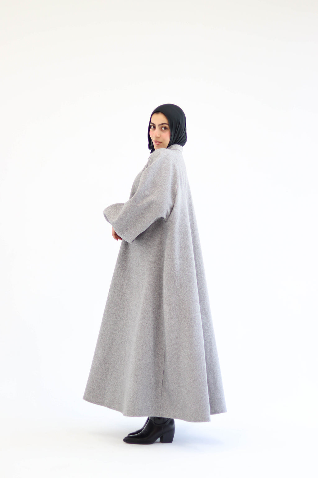 Tiana Dress Coat In Grey