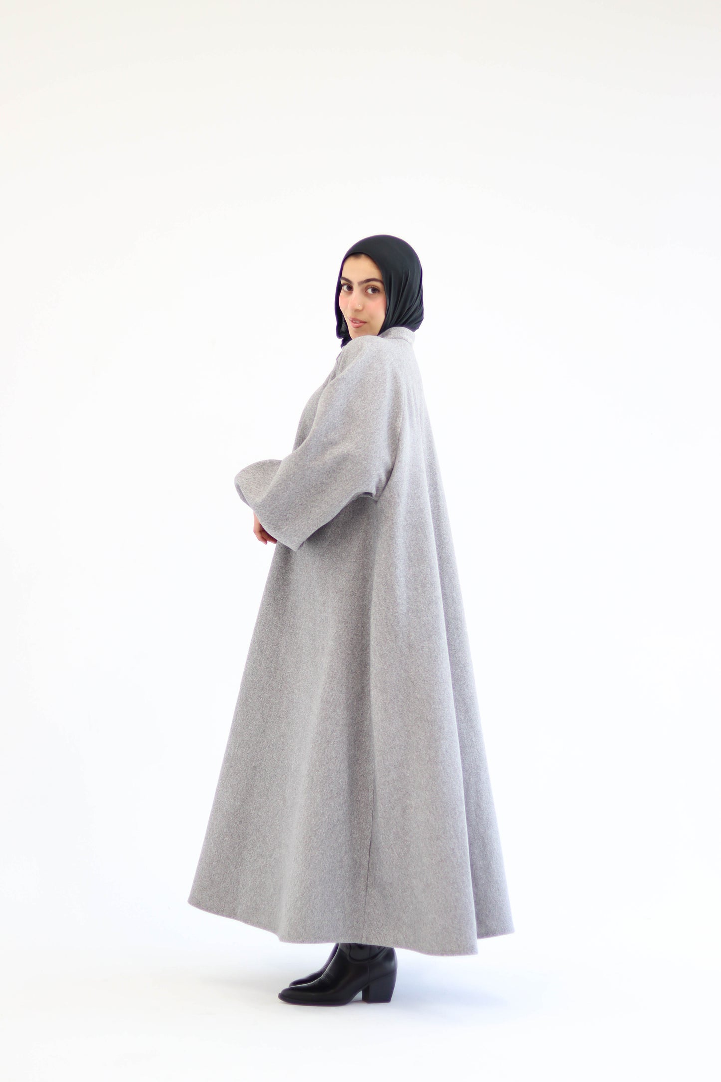 Tiana Dress Coat In Grey