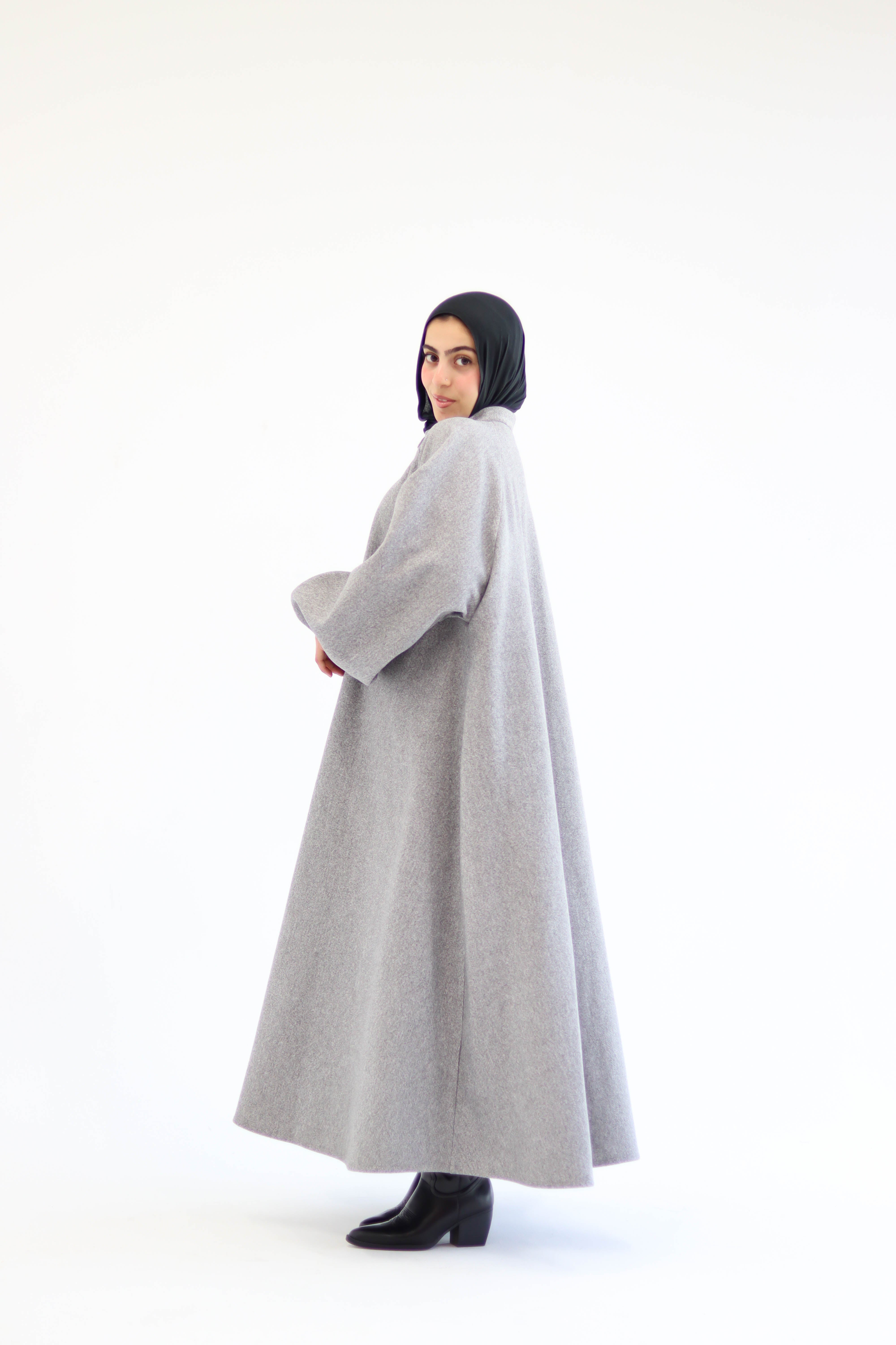 Tiana Dress Coat In Grey