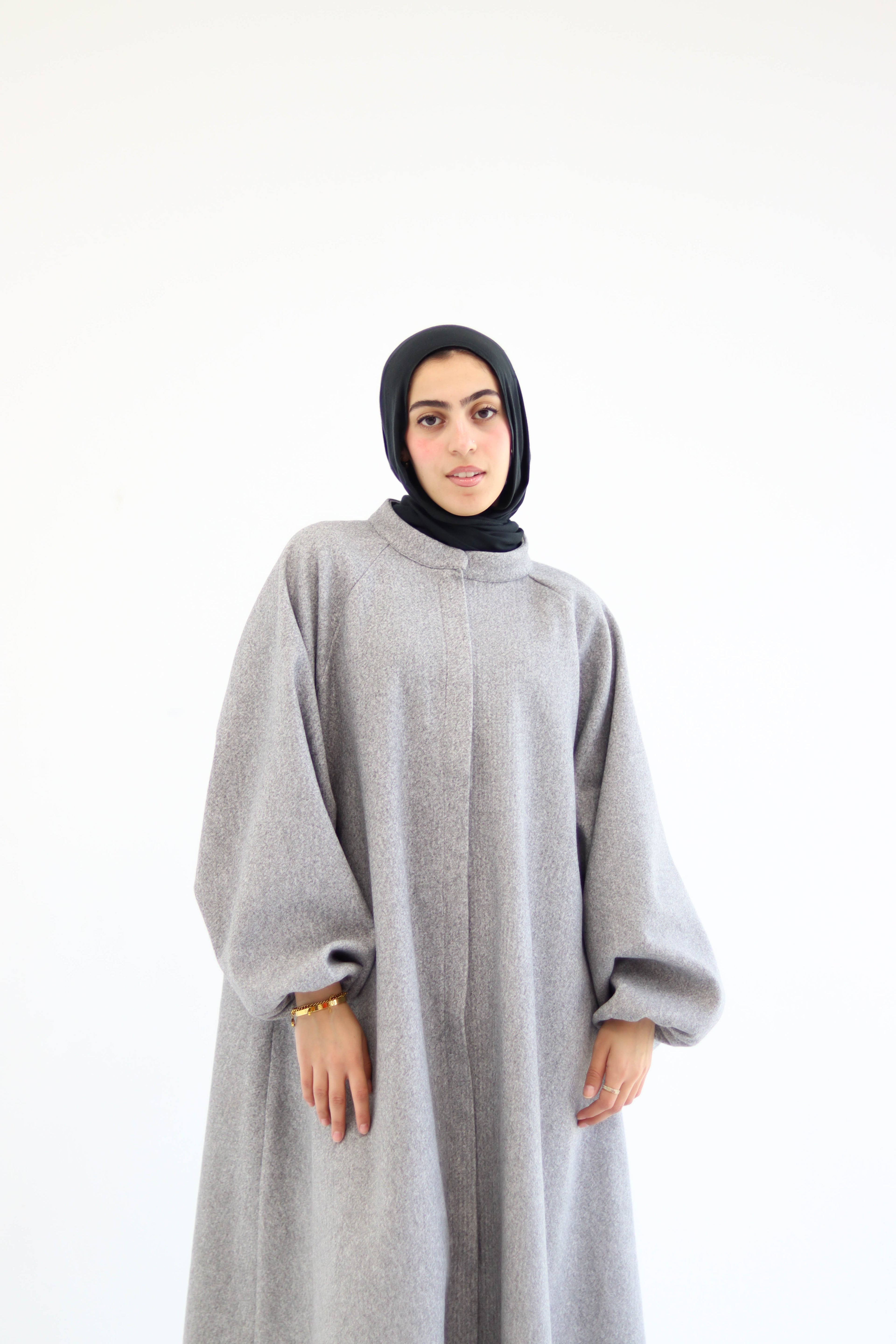 Tiana Dress Coat In Grey
