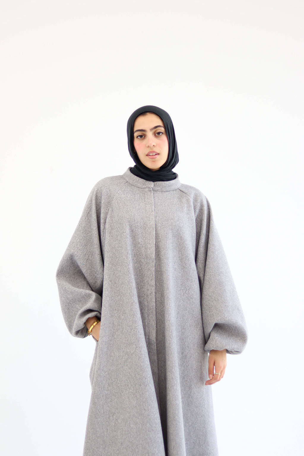 Tiana Dress Coat In Grey
