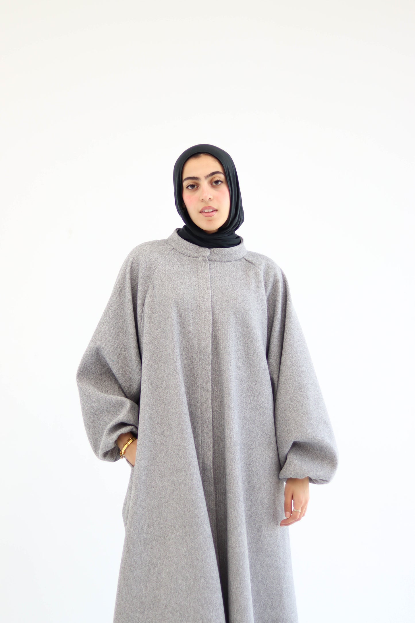 Tiana Dress Coat In Grey
