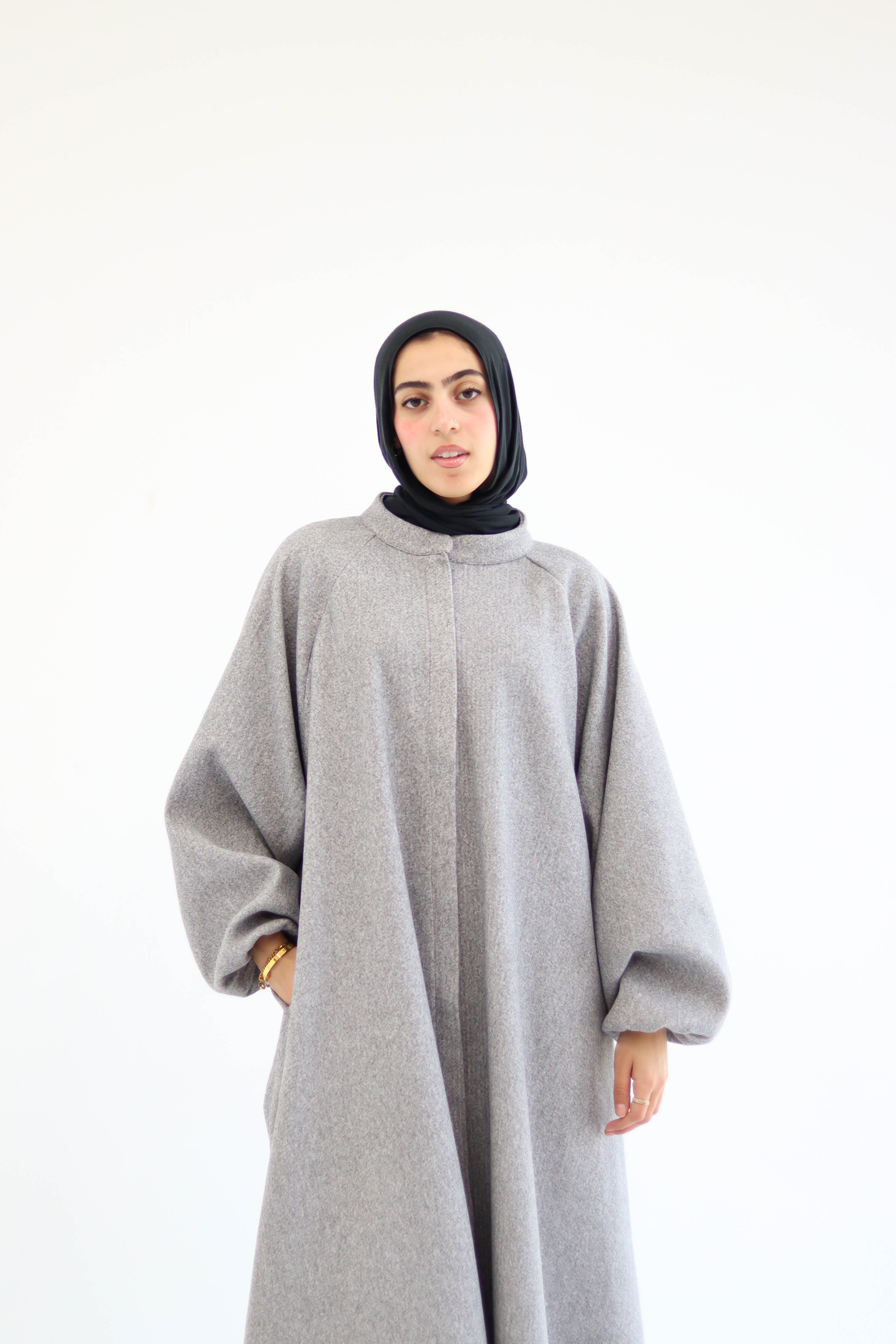 Tiana Dress Coat In Grey