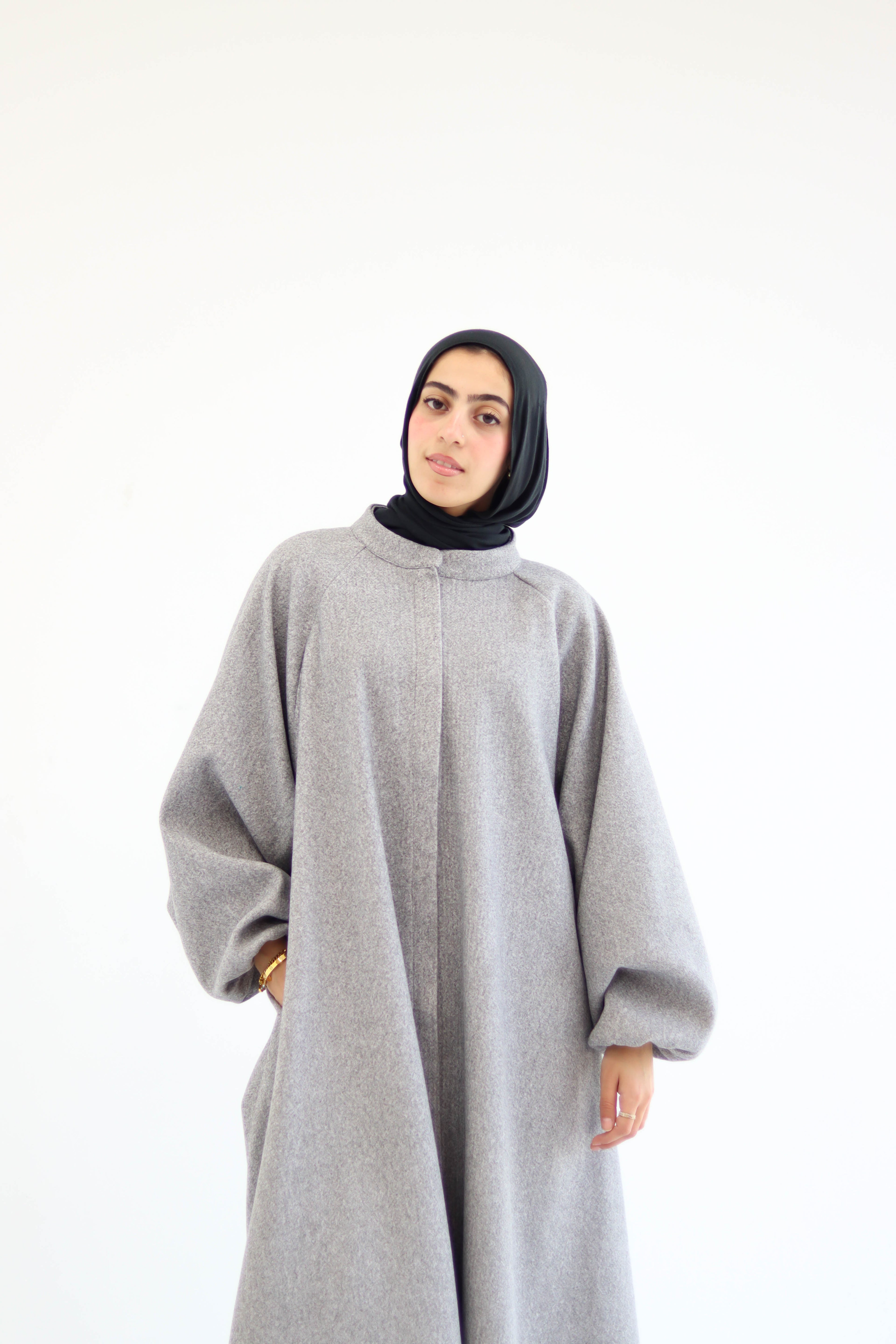 Tiana Dress Coat In Grey