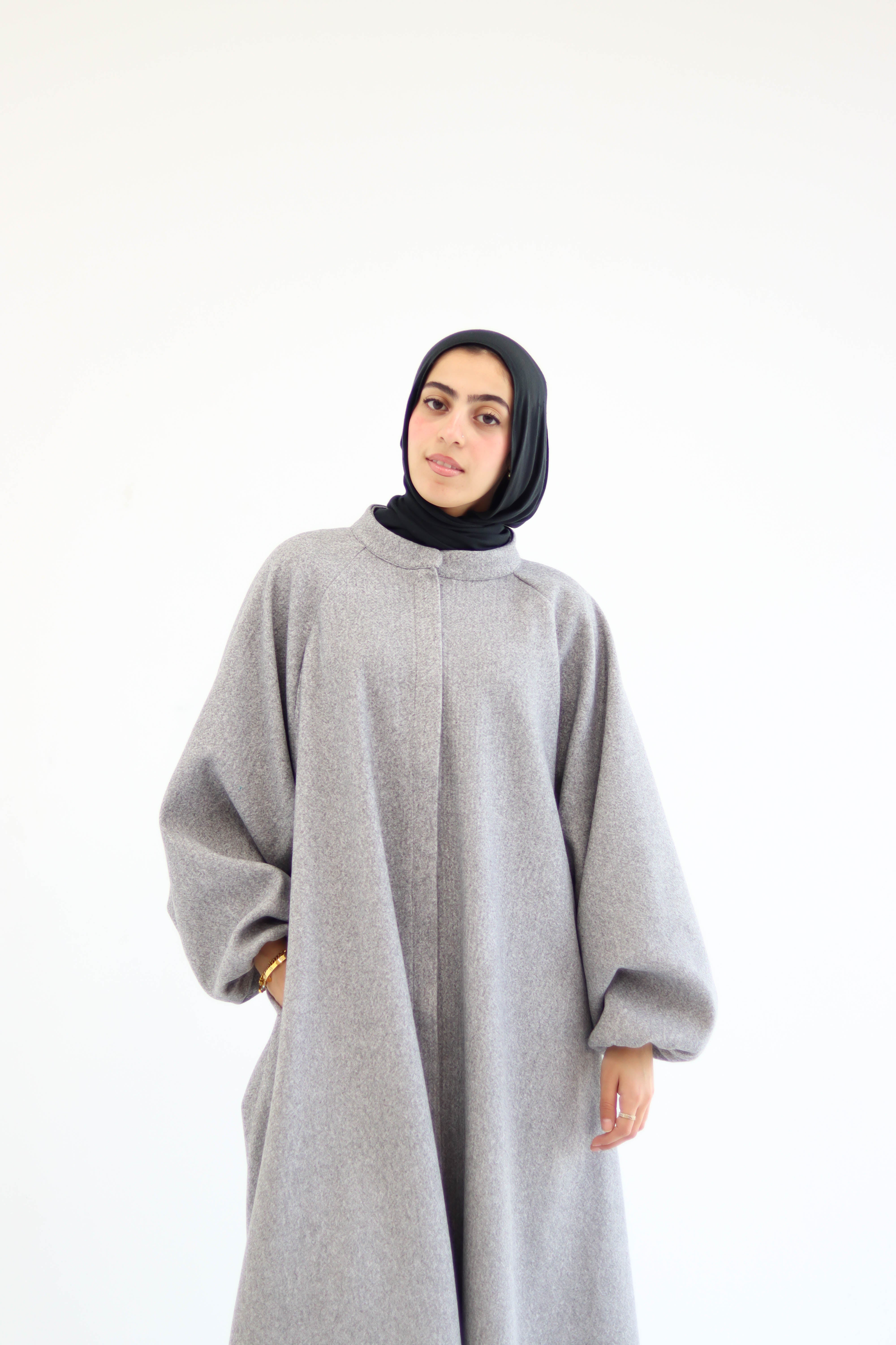 Tiana Dress Coat In Grey