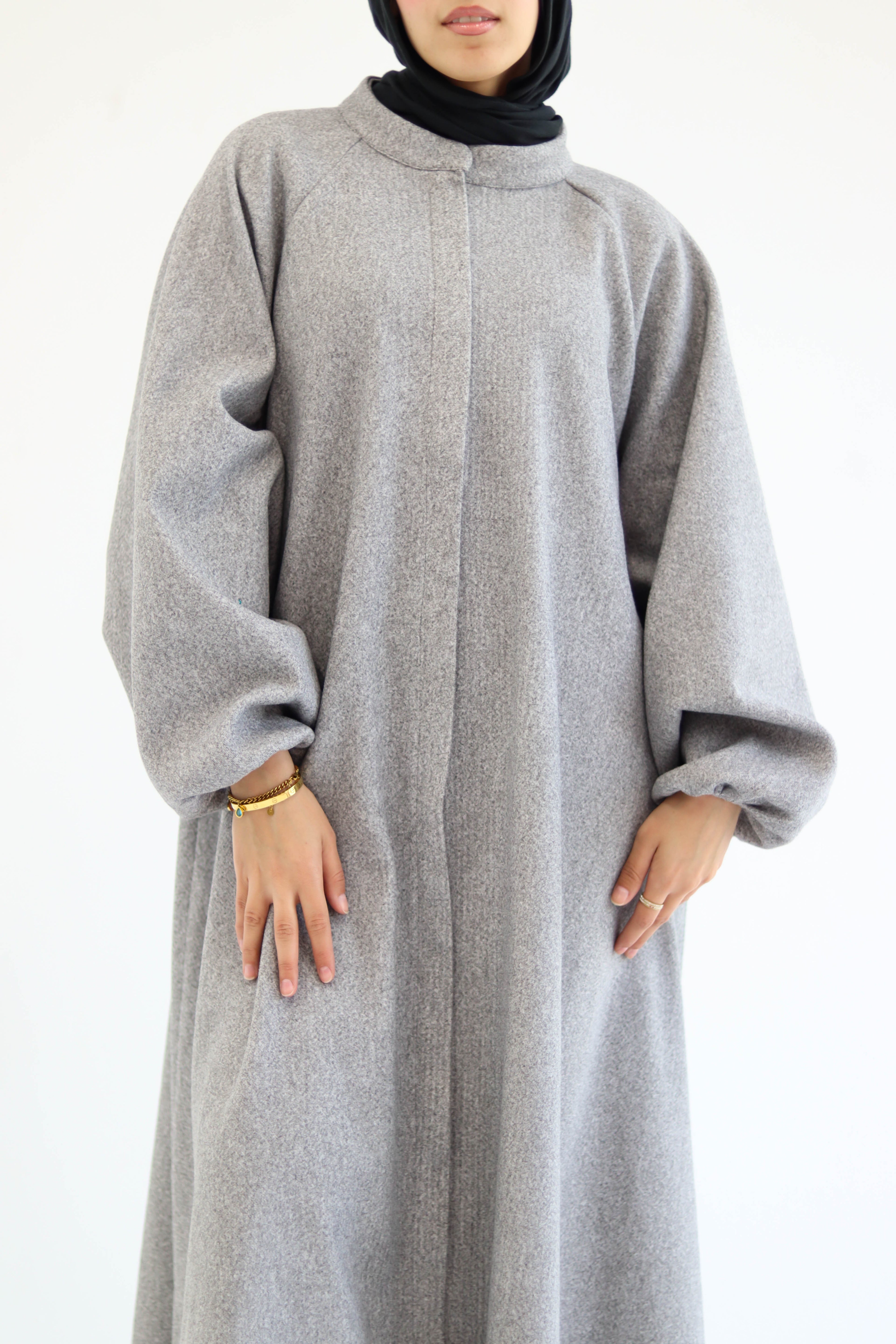 Tiana Dress Coat In Grey