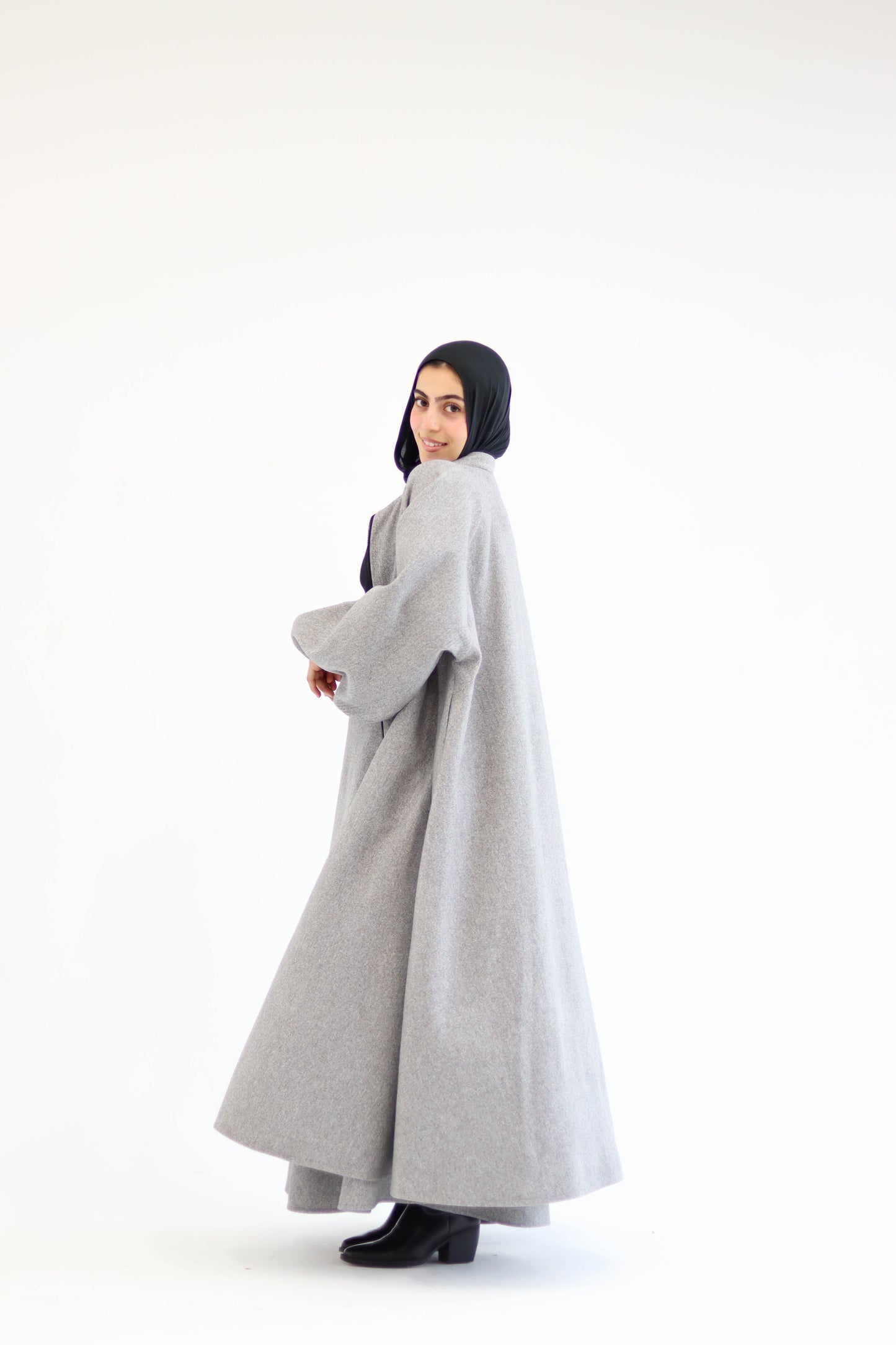 Tiana Dress Coat In Grey