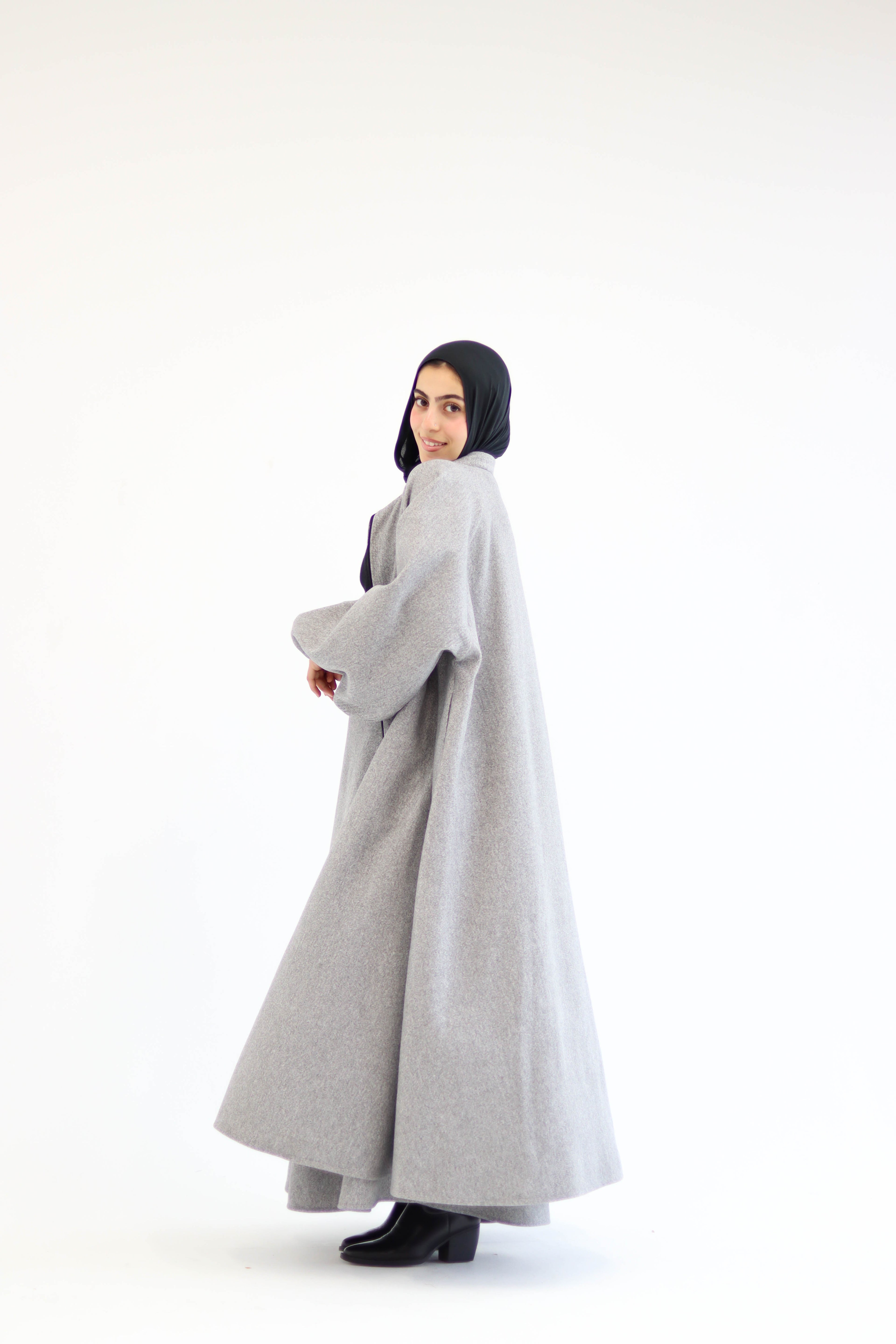 Tiana Dress Coat In Grey