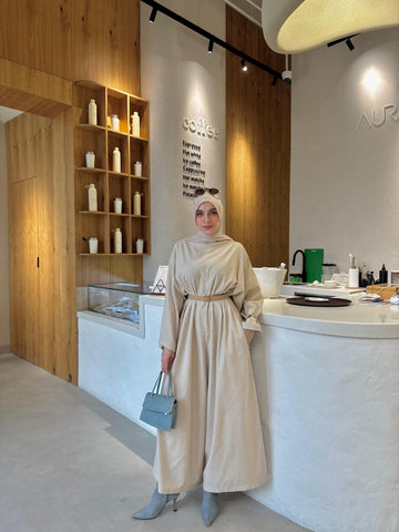 Angilia Jumpsuit Long-Sleeves Pure-Linen