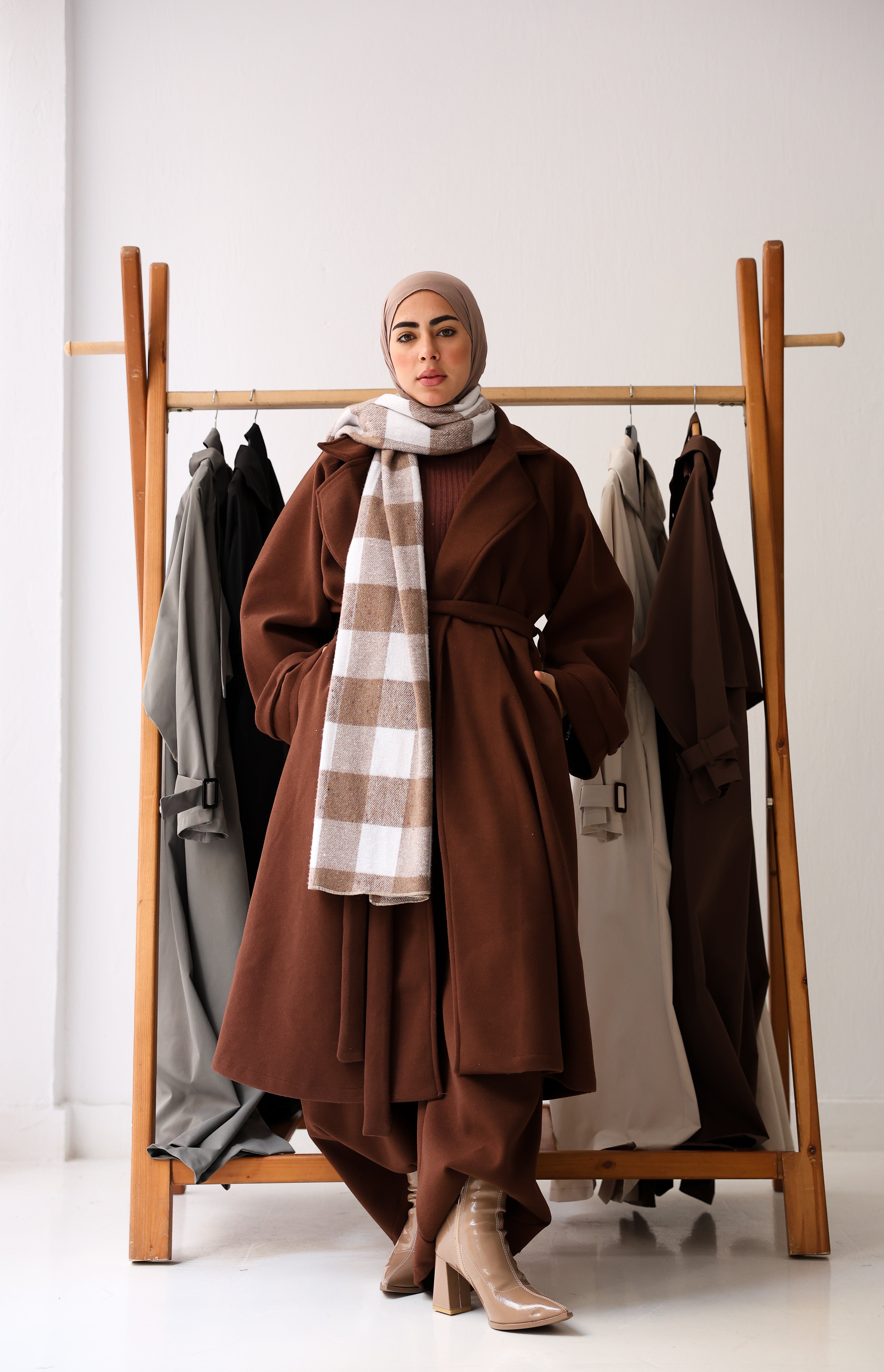 Eloria Coat In Chocolate Brown