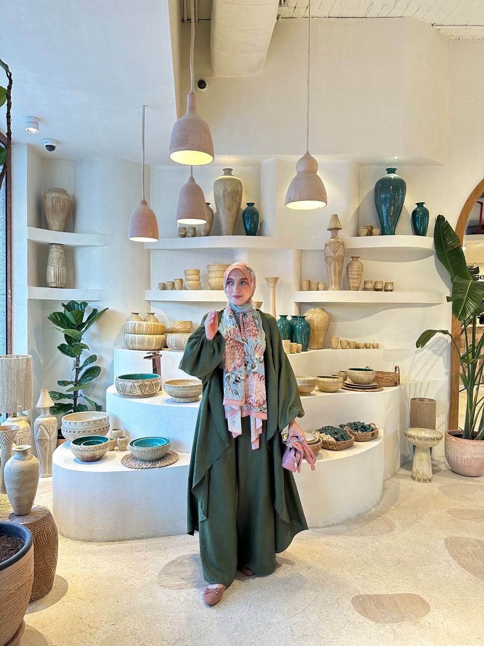 Melissa Set|Cardigan|Pants In Olive-Green