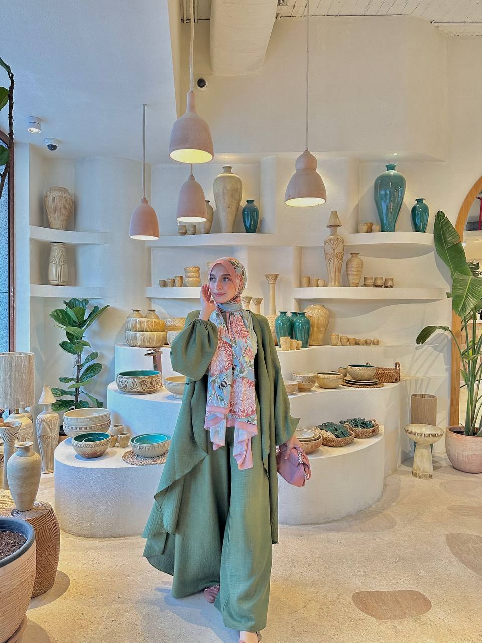 Melissa Set|Cardigan|Pants In Olive-Green