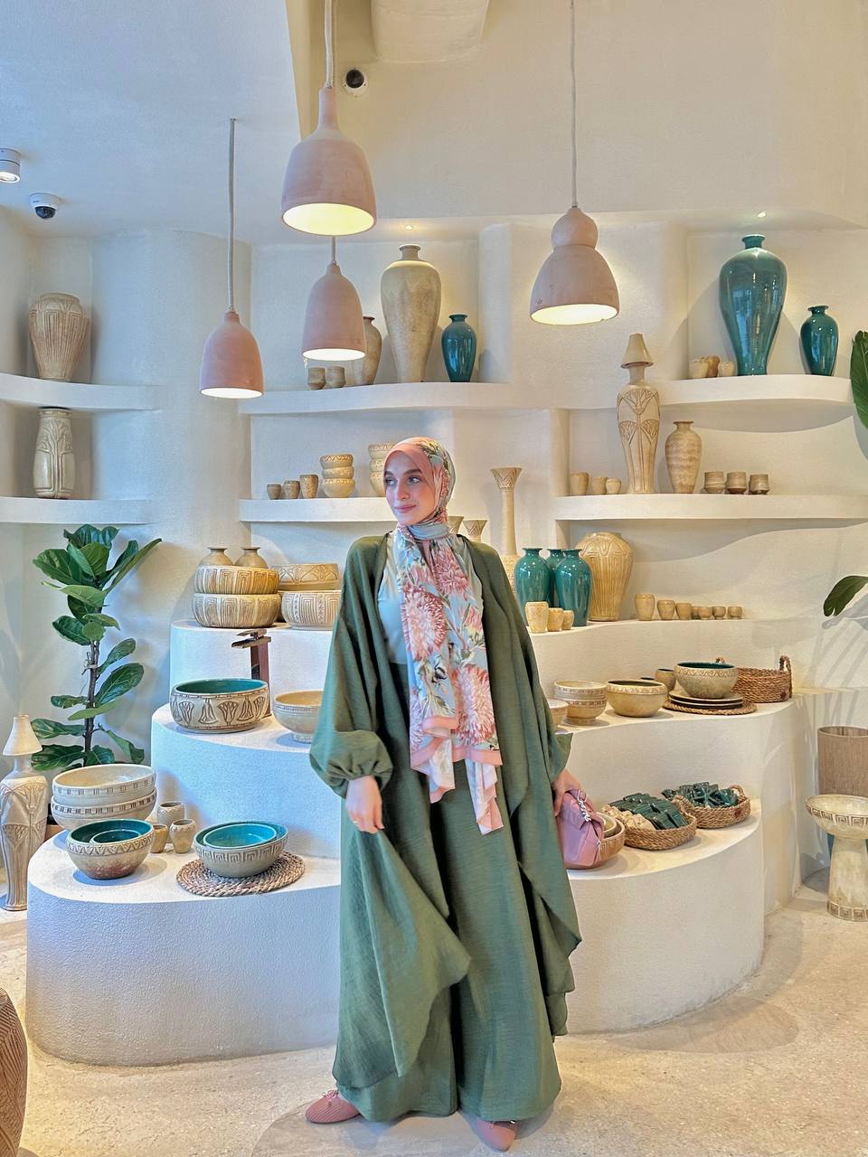 Melissa Set|Cardigan|Pants In Olive-Green