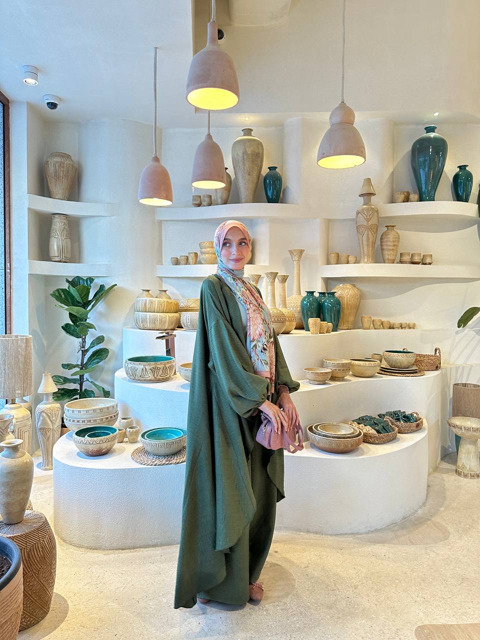 Melissa Set|Cardigan|Pants In Olive-Green