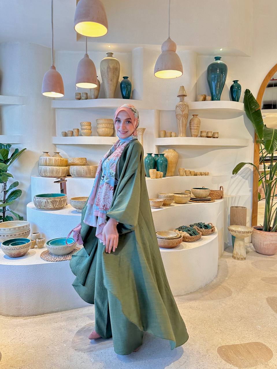 Melissa Set|Cardigan|Pants In Olive-Green