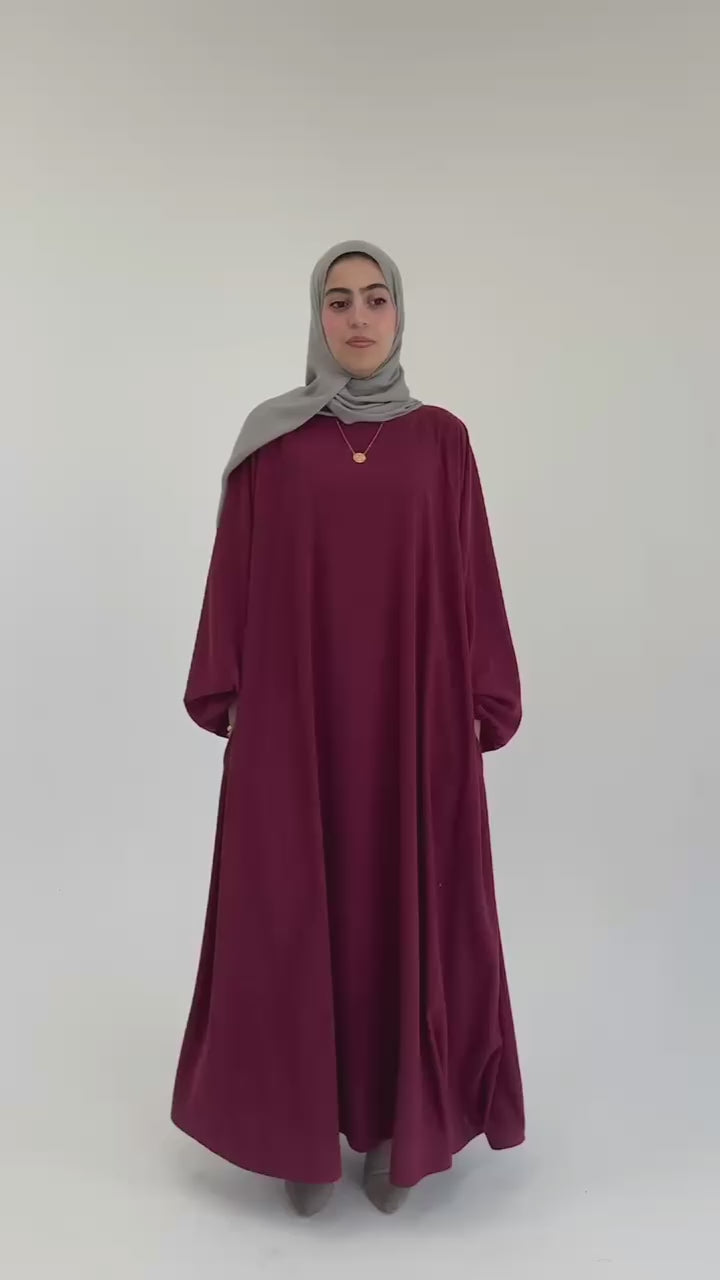 Folloria Dress In Burgundy