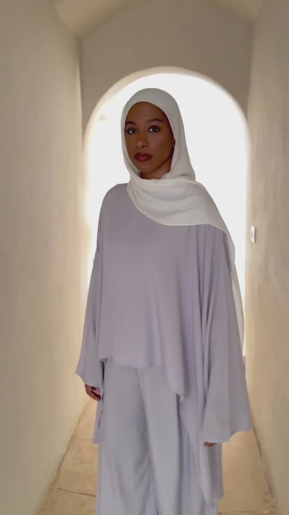 Liliana Set|Blouse|Pants In Light-Grey