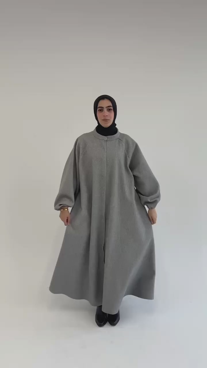 Tiana Dress Coat In Grey